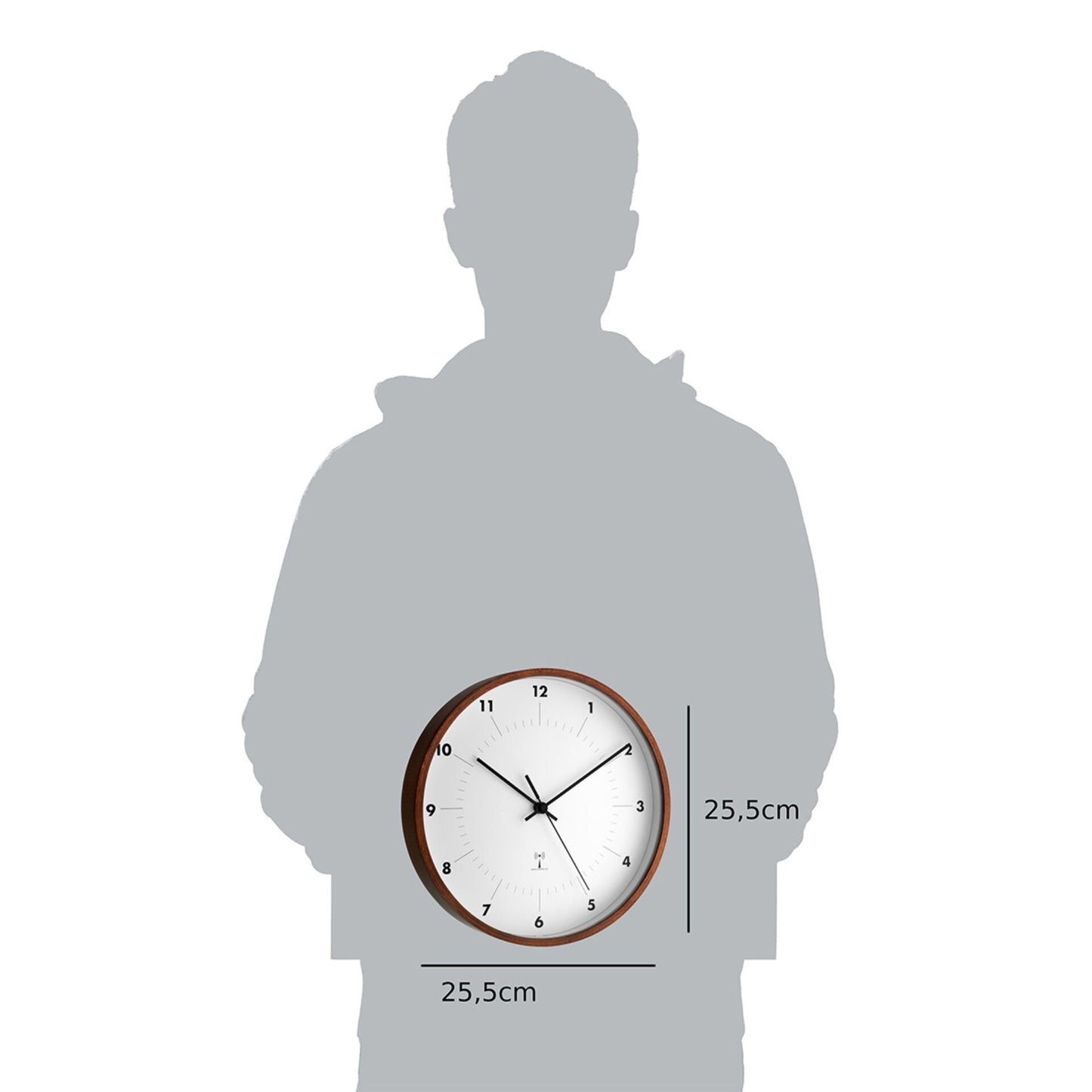 TFA 98.1097 Funkwanduhr mit Holzrahmen