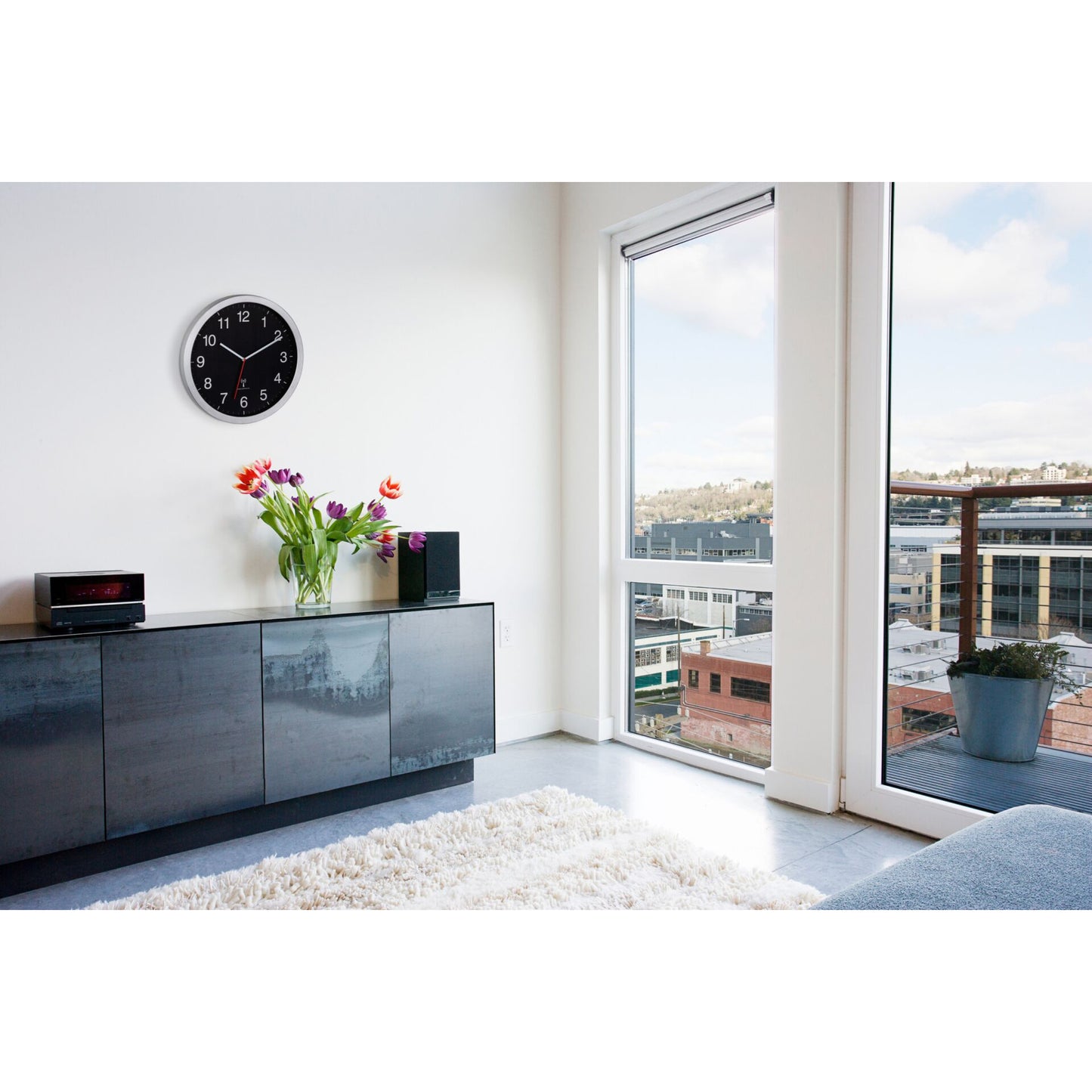 TFA 60.3545.01 Rahmen Alu geb.,schw.Ziffernblat