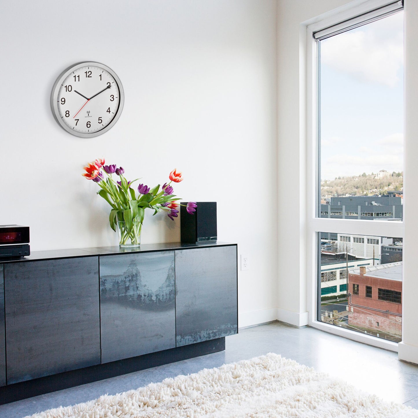 TFA 60.3545.02 Rahmen Alu geb., w. Ziffernblatt