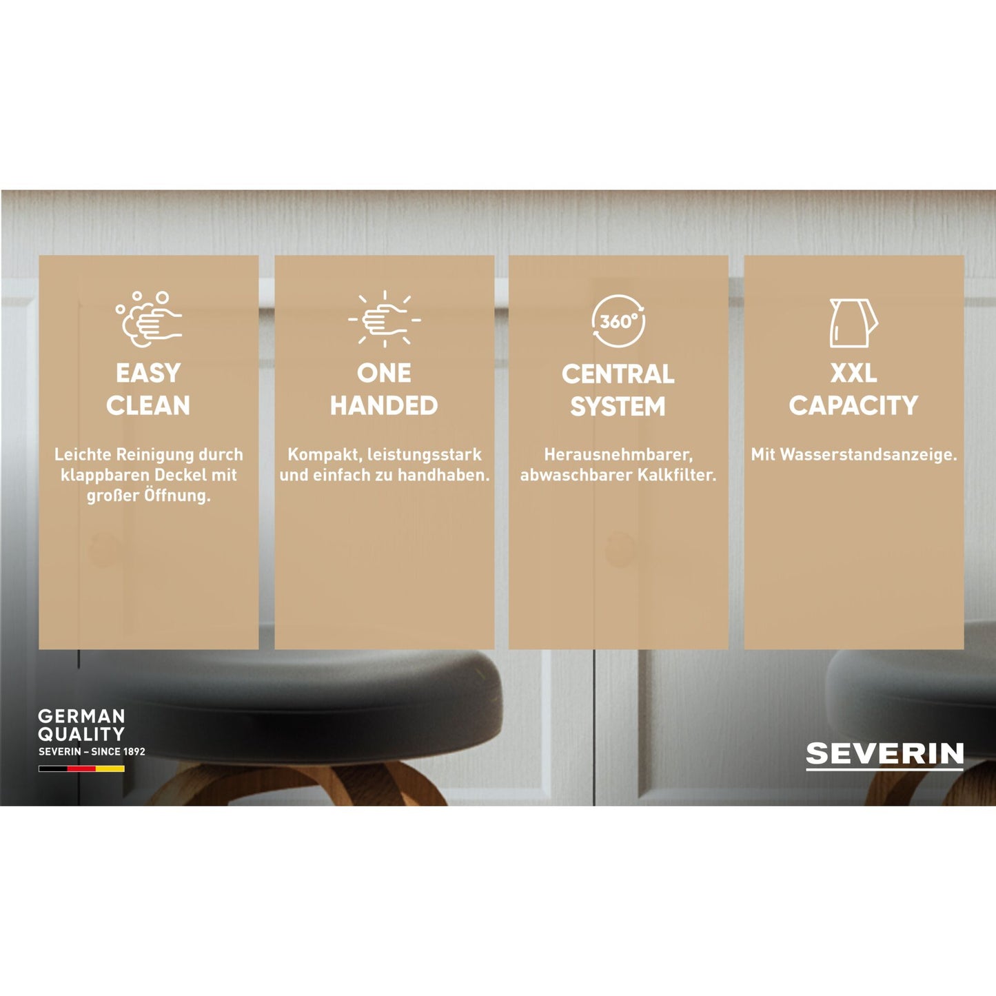 Severin WK 3427 Wasserkocher rot