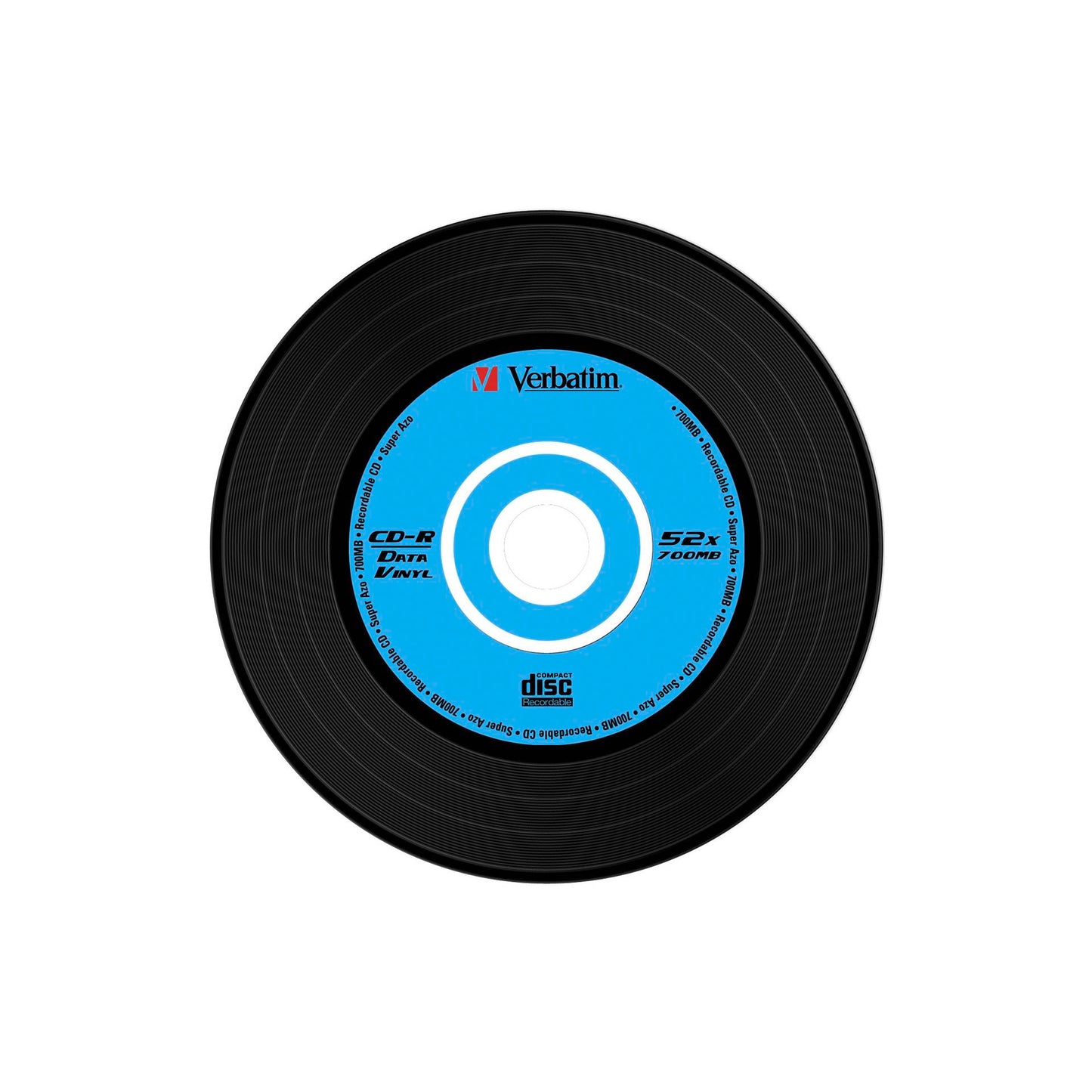 1x10 Verbatim CD-R 80 / 700MB 52x Speed, Vinyl Surface, Slim