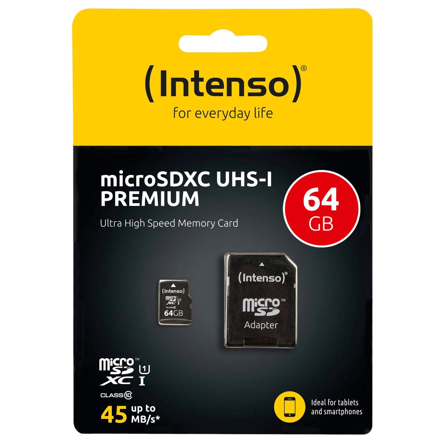 Intenso microSDXC Card 64GB Class 10 UHS-I Premium