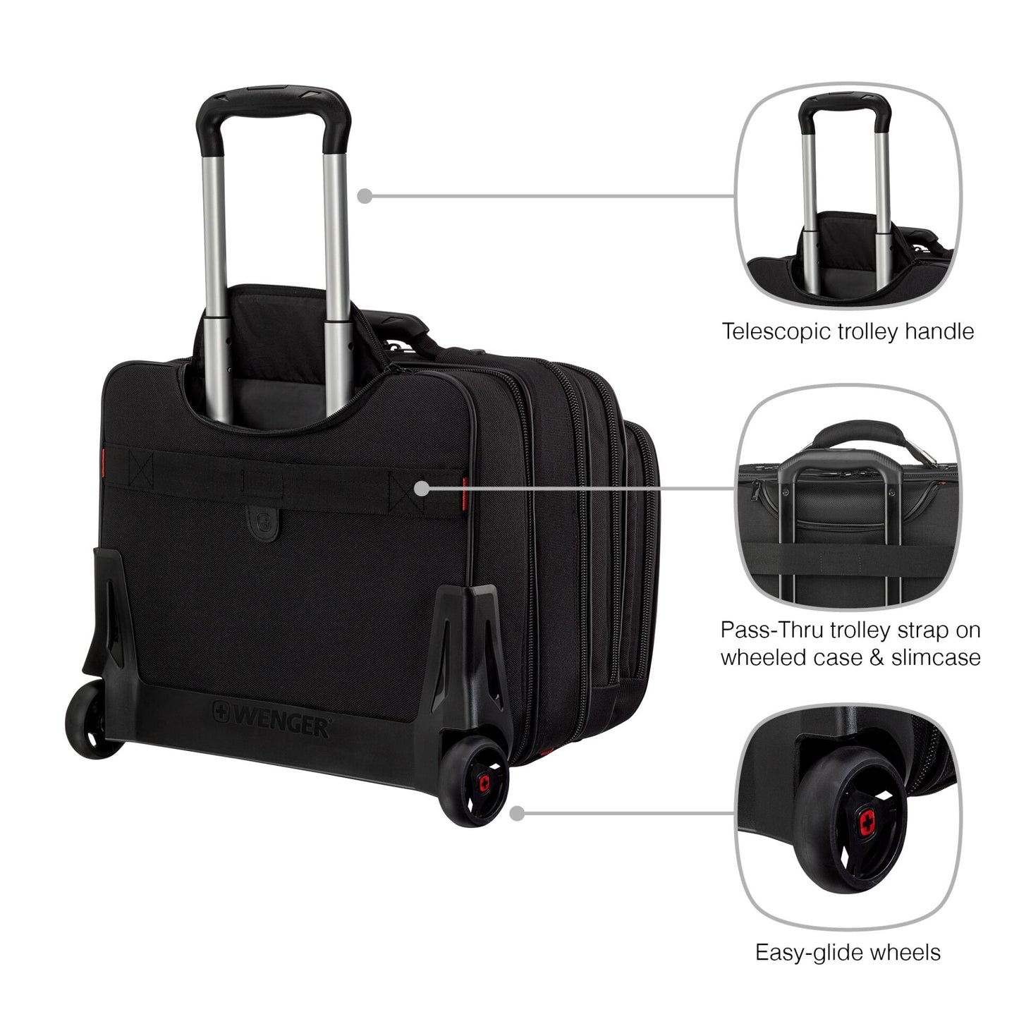 Wenger Patriot II Trolley for Laptop 15,4 / 17 black