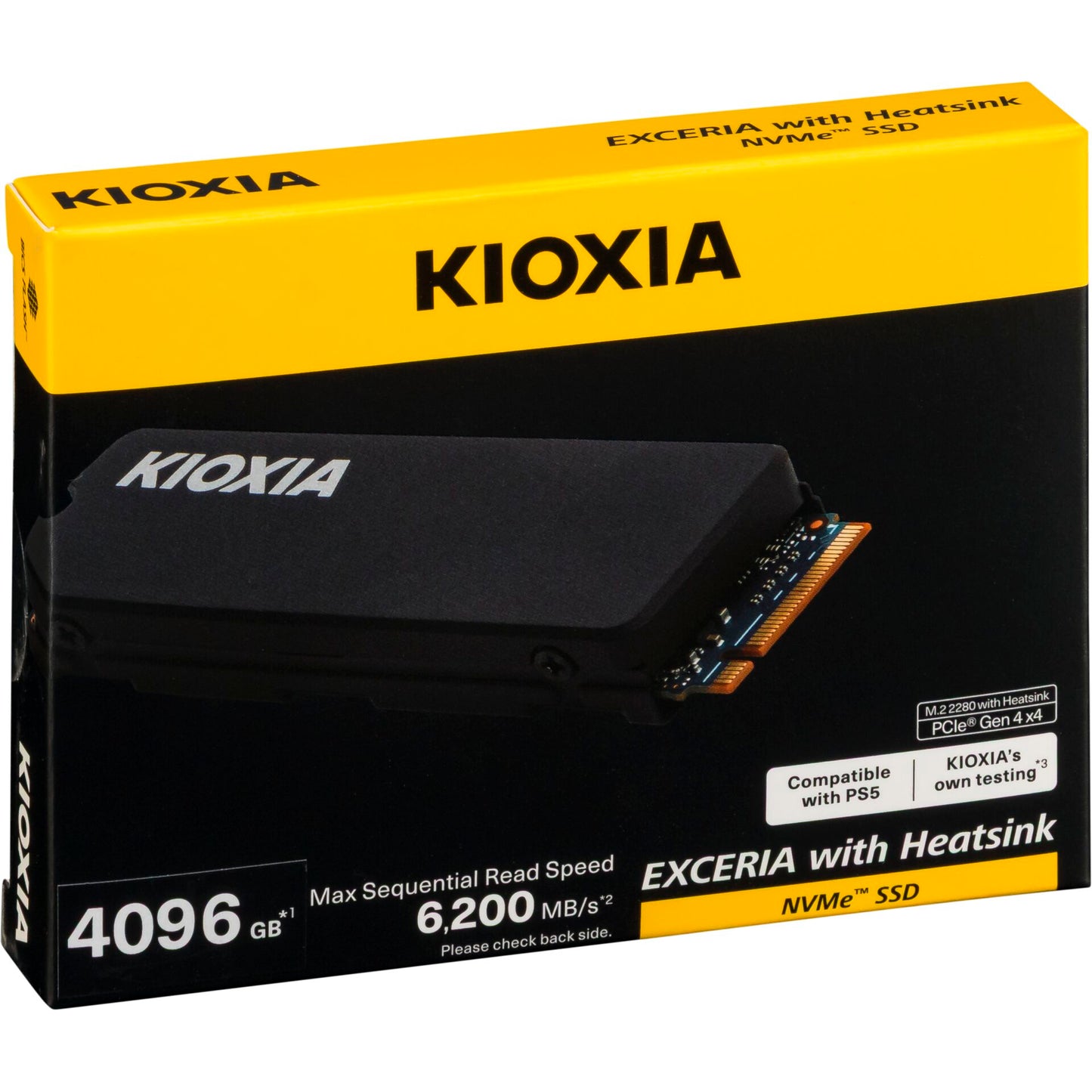 KIOXIA EXCERIA HeatSink NVMe 4TB M.2 2280 PCIe Gen4x4