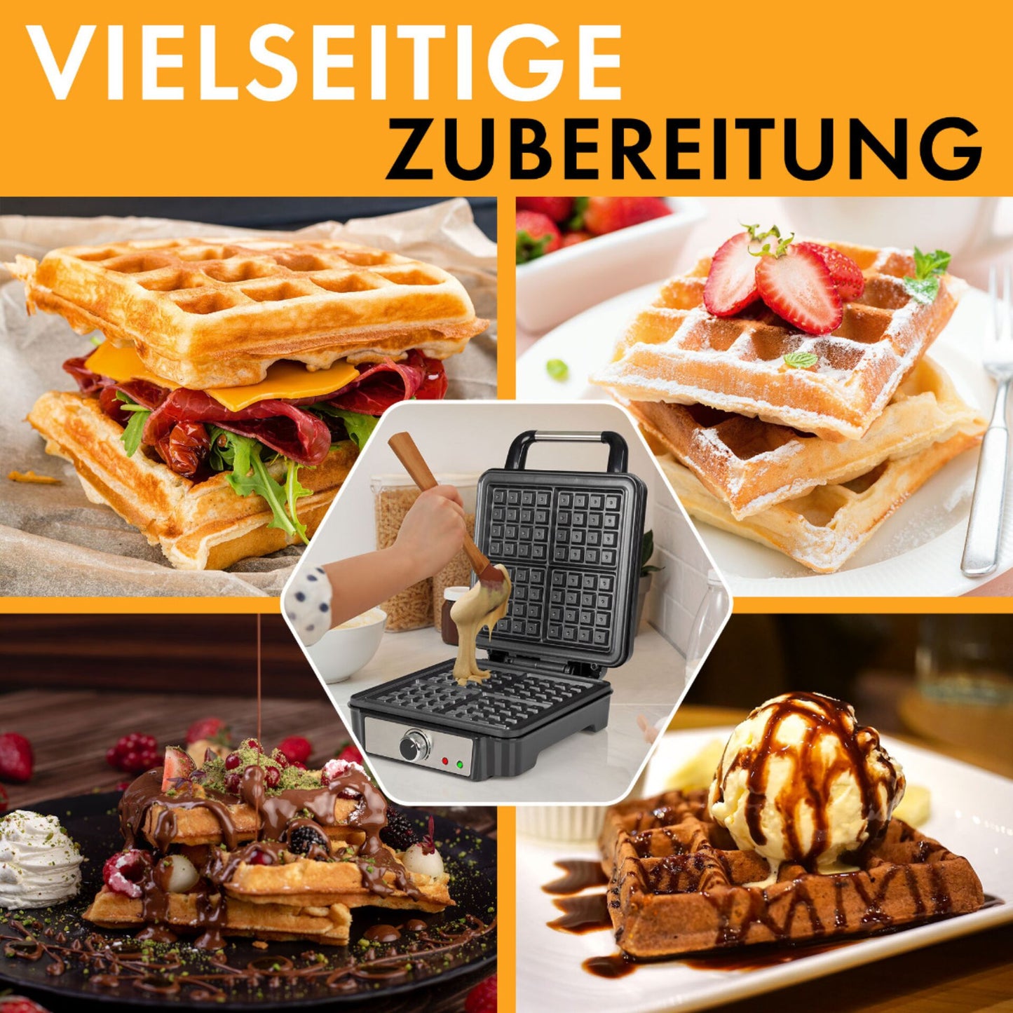 Proficook PC-WA 1241 inox Brüsseler Waffelautomat 4-fach