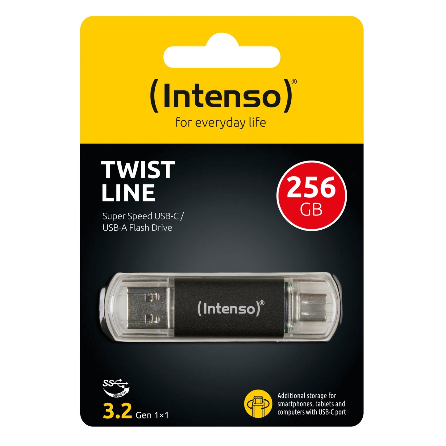 Intenso Twist Line 256GB USB Stick 3.2 USB-C & USB-A