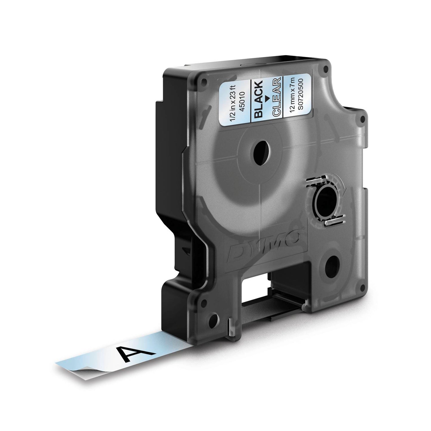 Dymo D1 12mm Black/Clear labels 45010