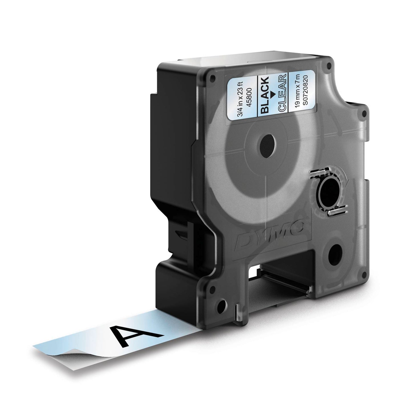 Dymo D1 19mm Black/Clear labels 45800