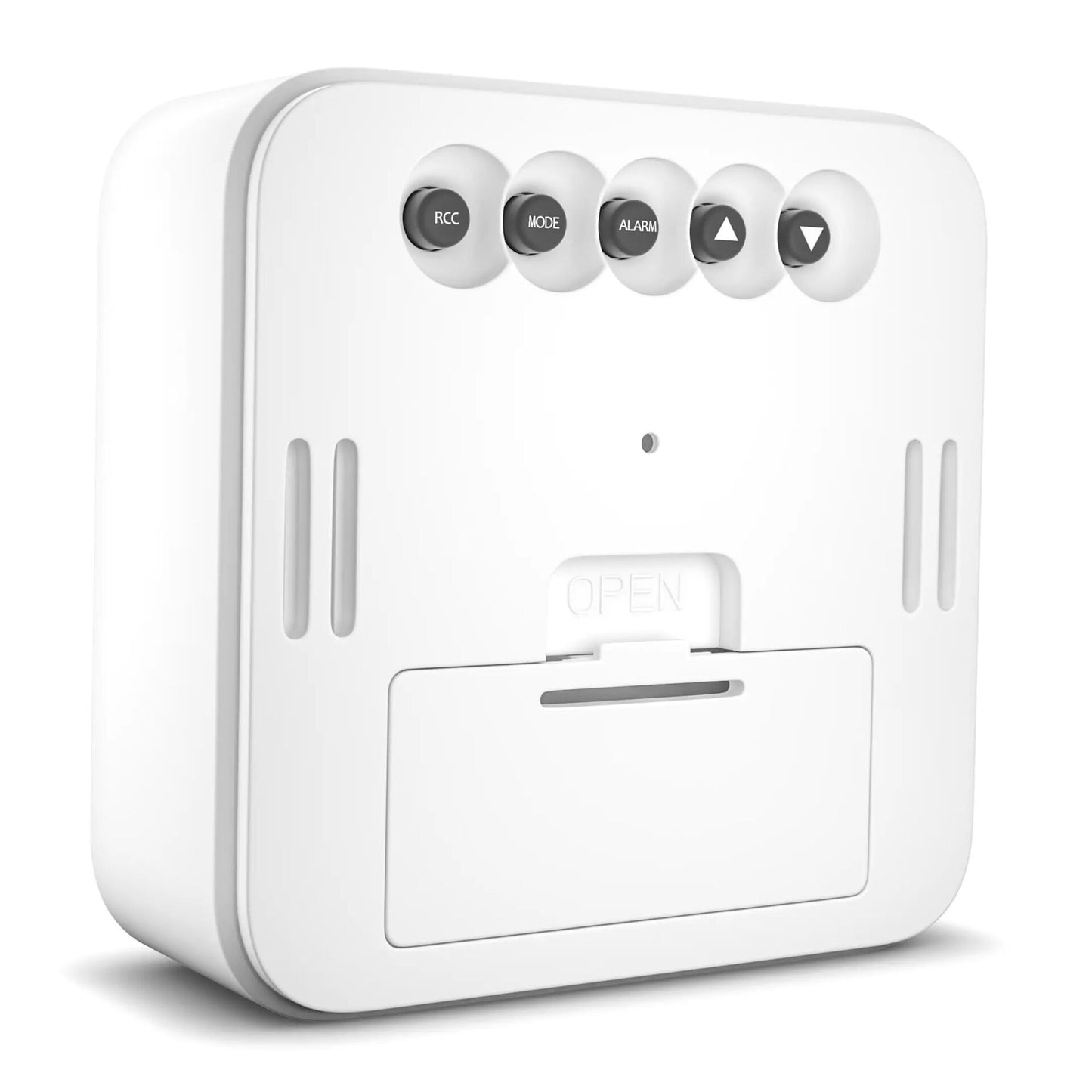 Mebus 27247 White/Wood Look Radio alarm clock digital