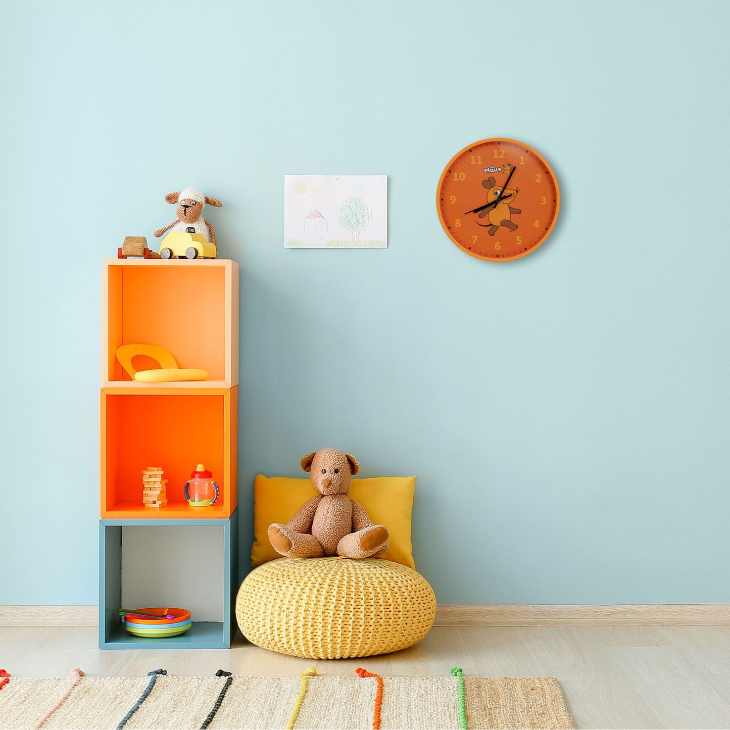 DieMaus Wall Clock for Kids DieMaus