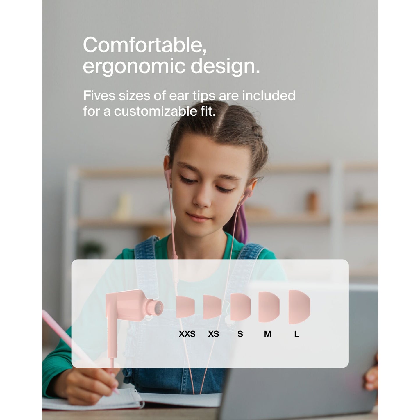 Belkin Rockstar InEar Headphones cabel, USB-C, pink G3H0002hqPKV2