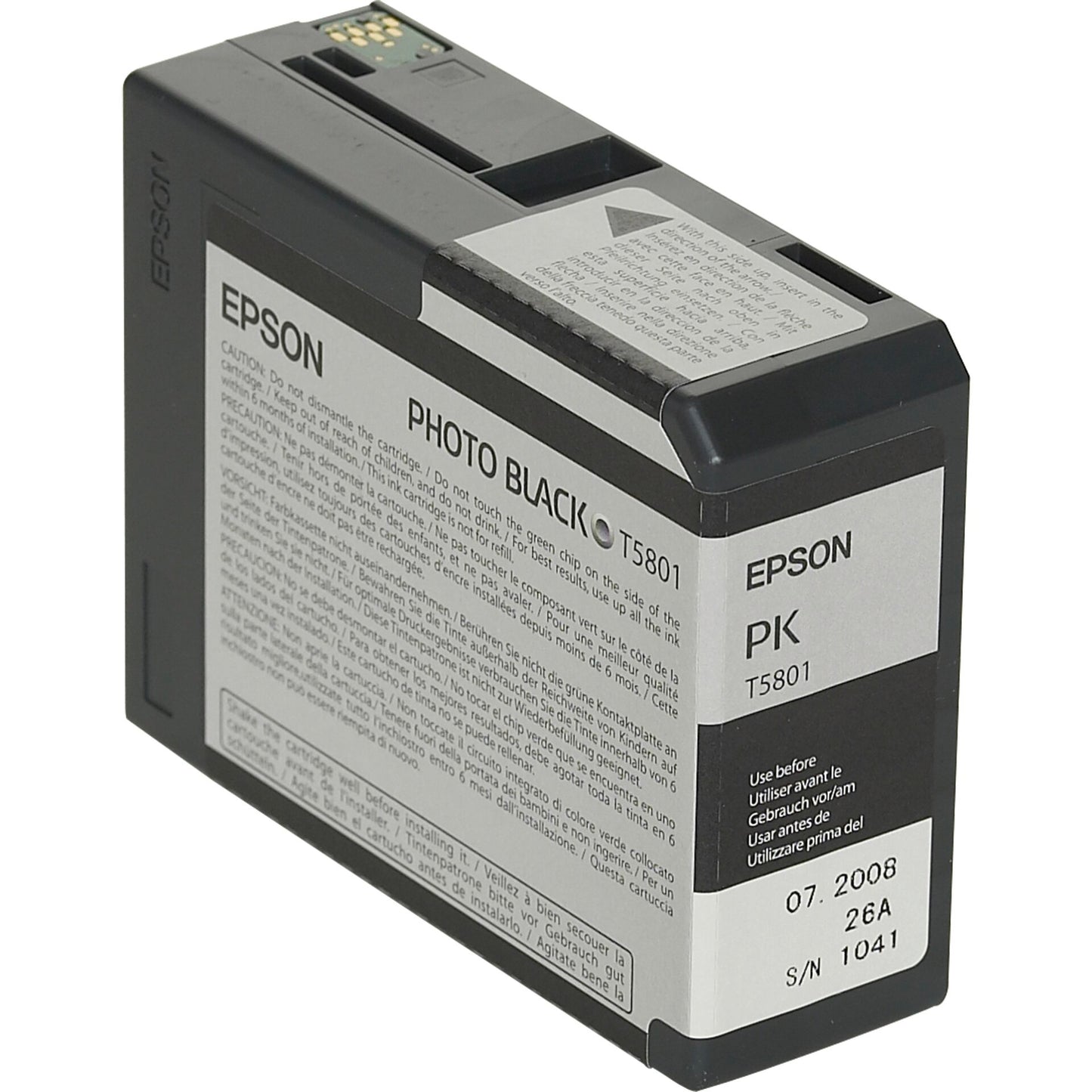 Epson ink cartridge photo black T 580 80 ml T 5801