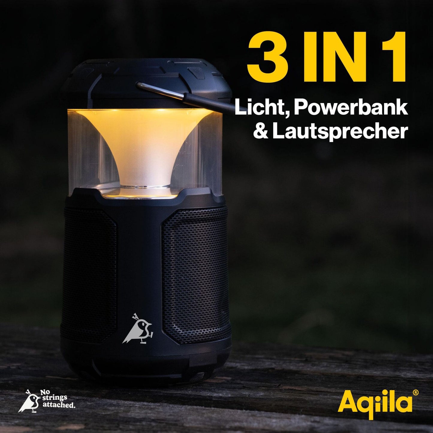 Aqiila Soundbird B10 3-in-1 Light Speaker and Powerbank