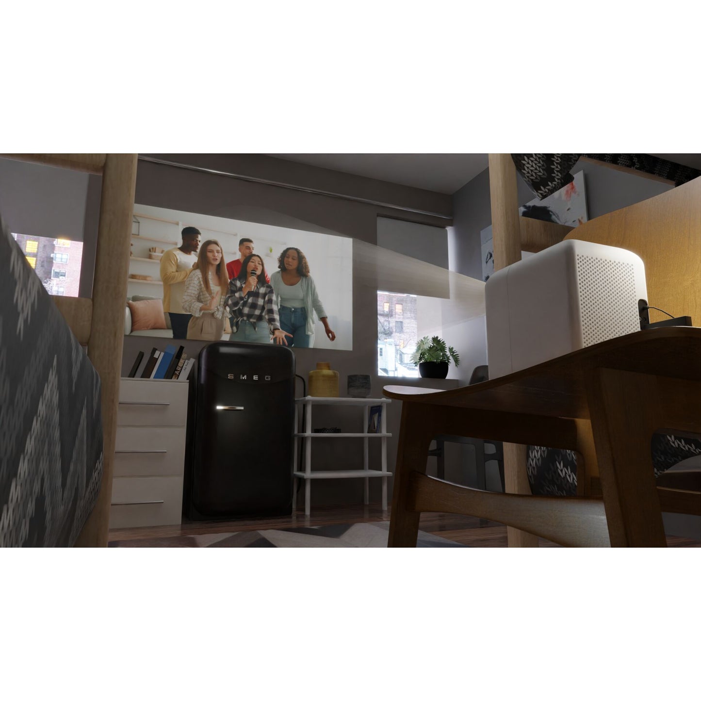 HP CC180W Set mit Leinwand