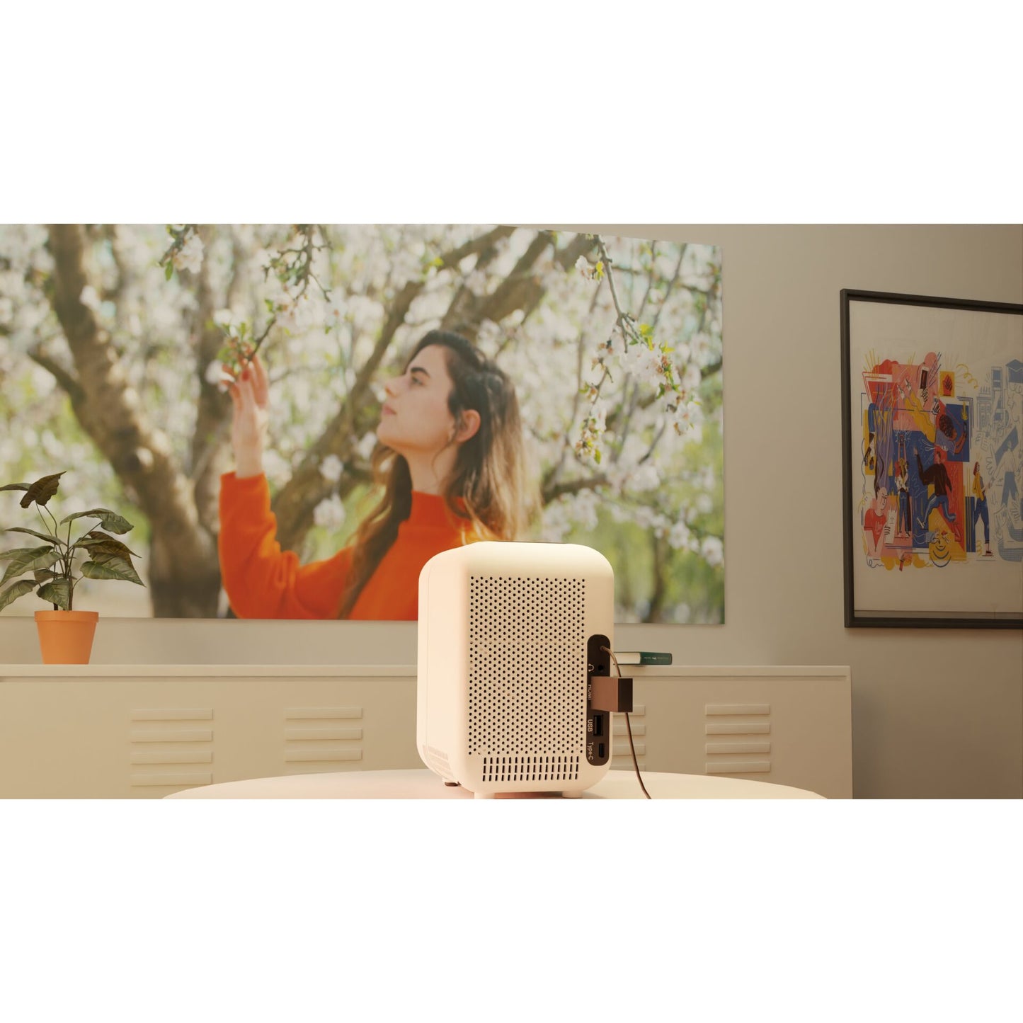 HP CC180W Set mit Leinwand