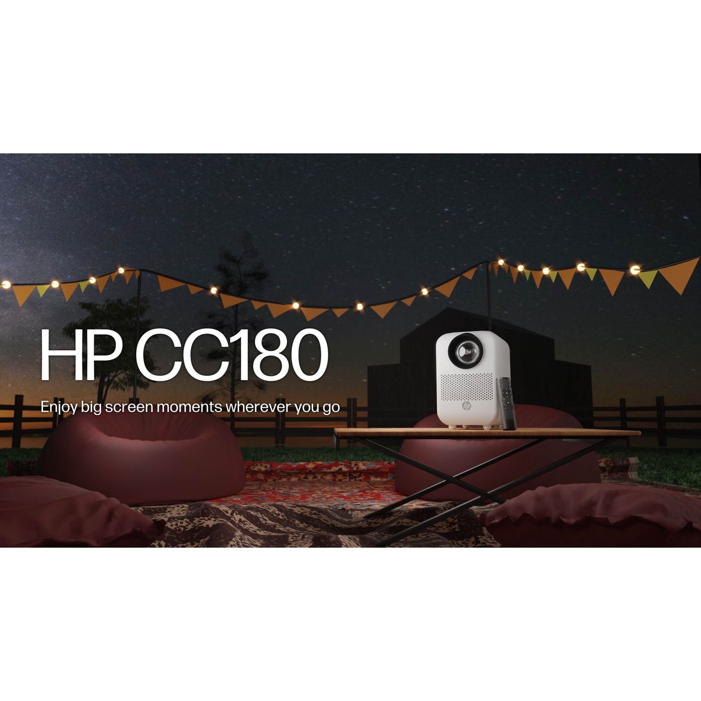 HP CC180W Set mit Leinwand