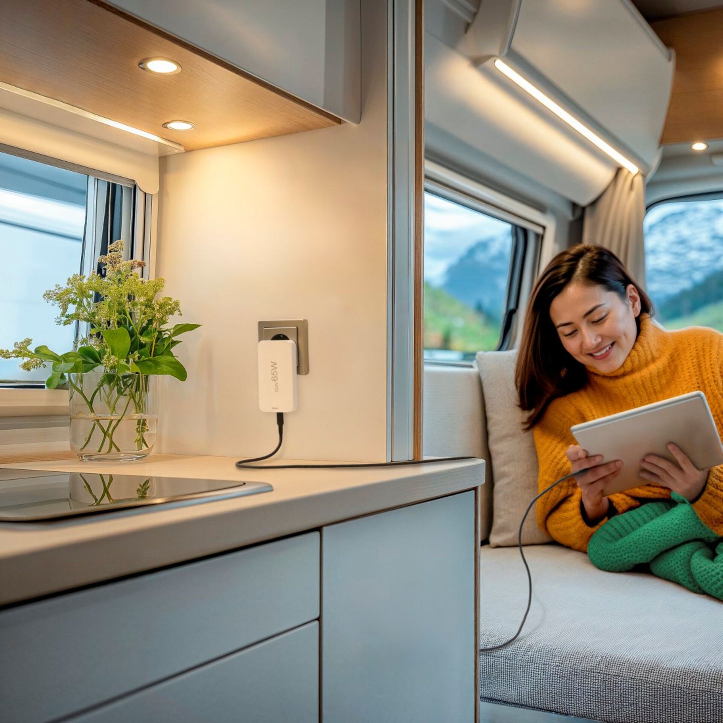 Hama flaches Mini-Ladegerät 65W 2xUSB-C/1xUSB-A, weiß 201976