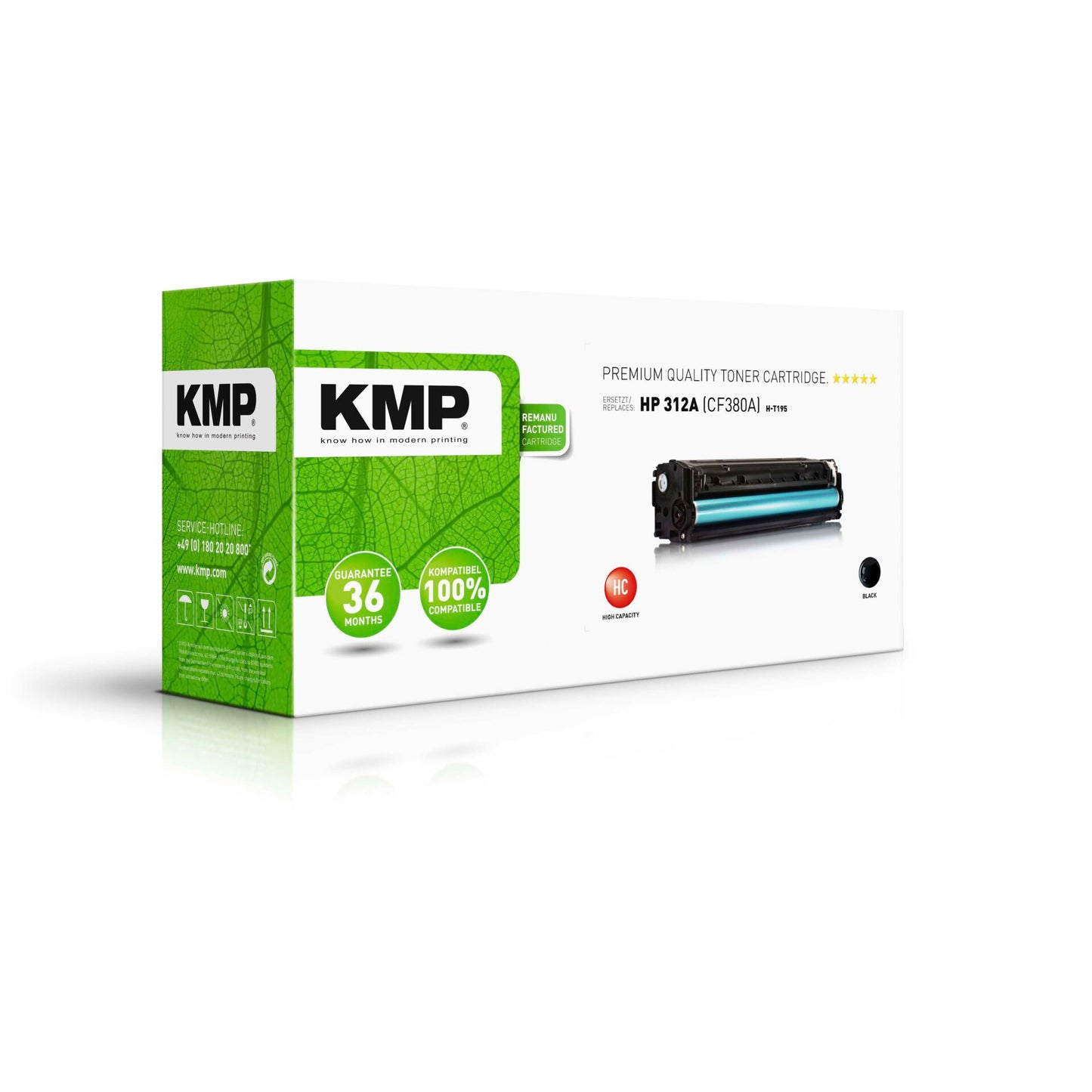 KMP H-T195 Toner black compatible with HP CF 380 A