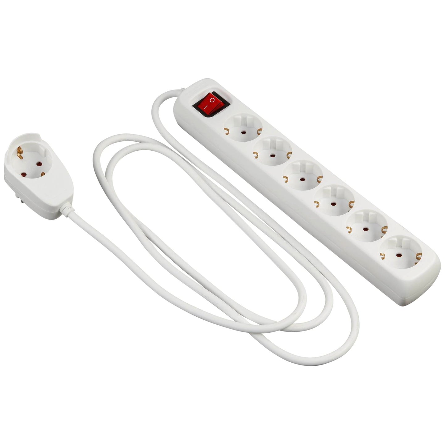 REV Multiple Socket Outlet 6+1 2m, white, Powersplit