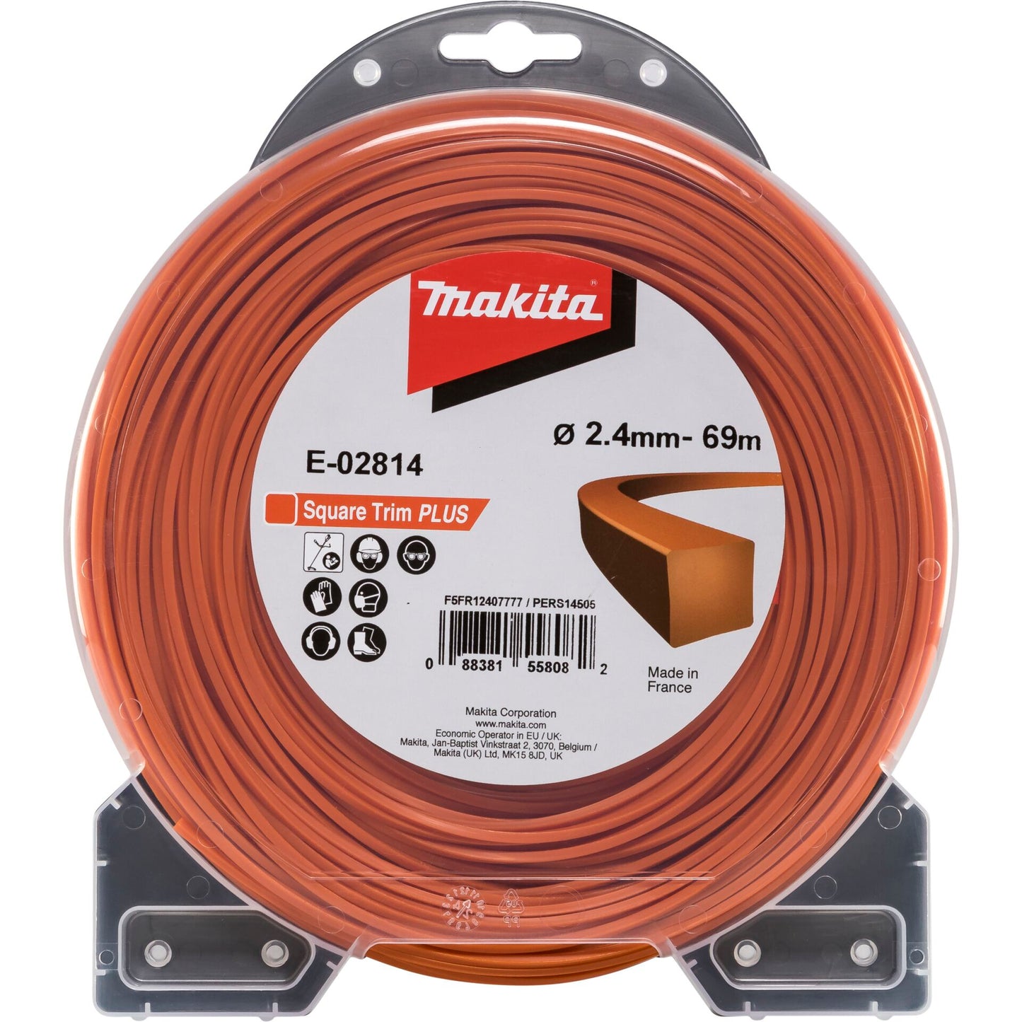 Makita Mähfaden 4kant 2,4mmx69m