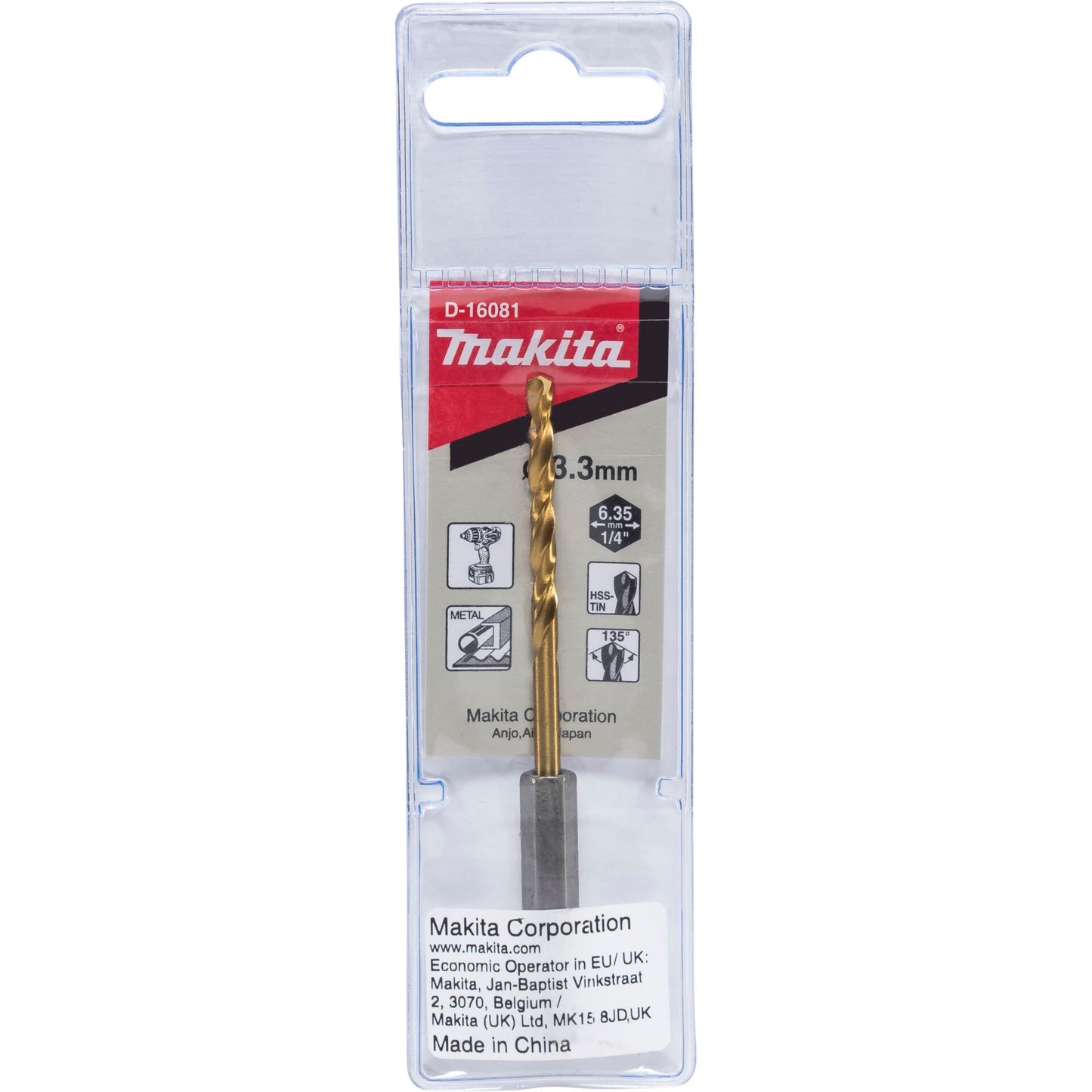 Makita Titanbohrer HSS 3,3mm