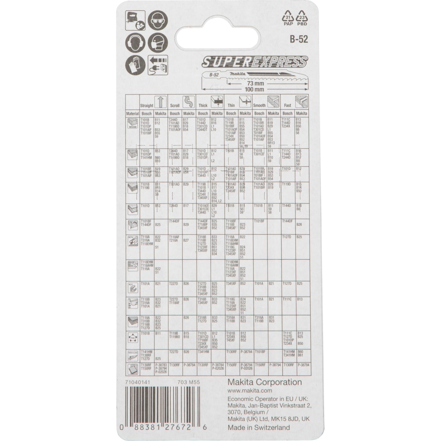 Makita Stichsägeblatt B-52 Univ. 5Stk.