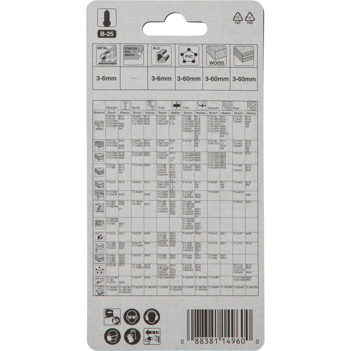 Makita Stichsägeblatt B-25