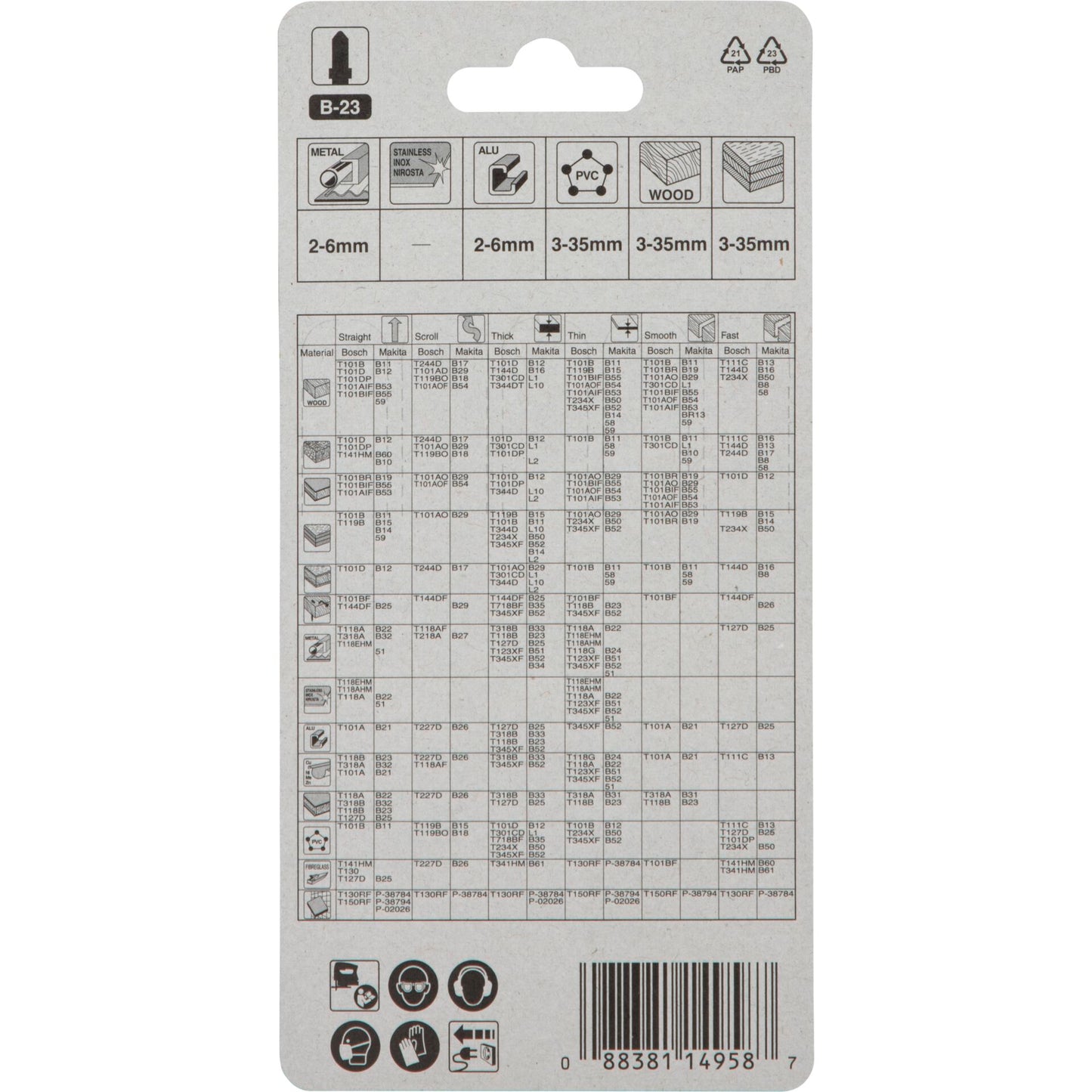 Makita Stichsägeblatt B-23