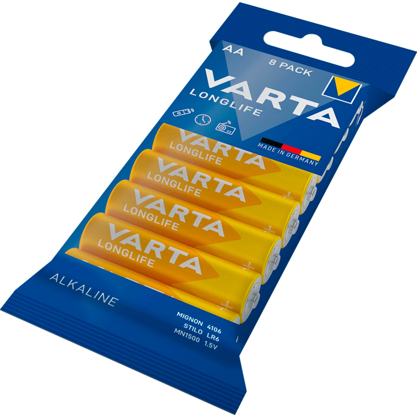 1x8 Varta Longlife AA LR 6 Bulk Pack
