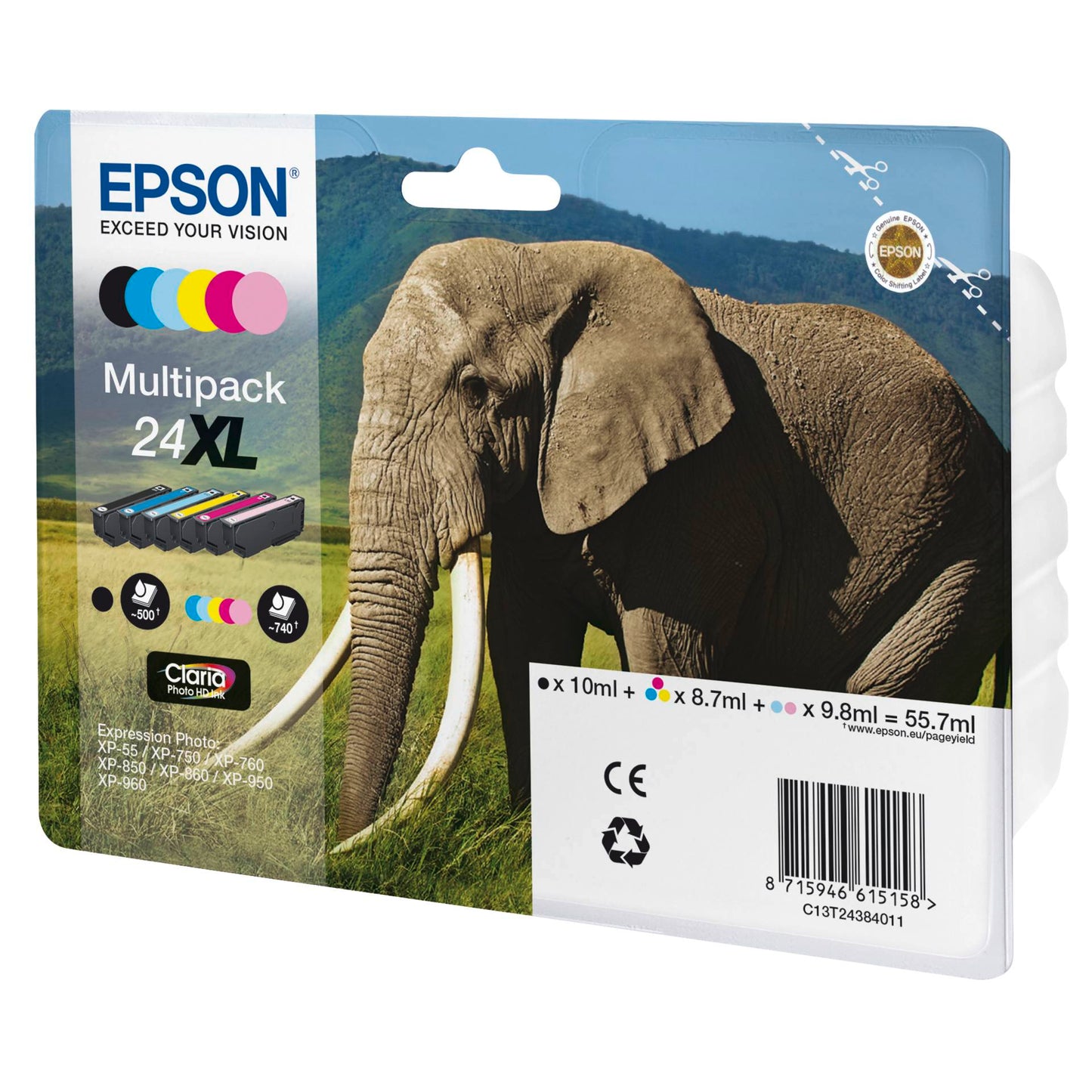 Epson Multipack XL Claria Photo HD BK/C/M/Y/LC/LM T 243 T 2438