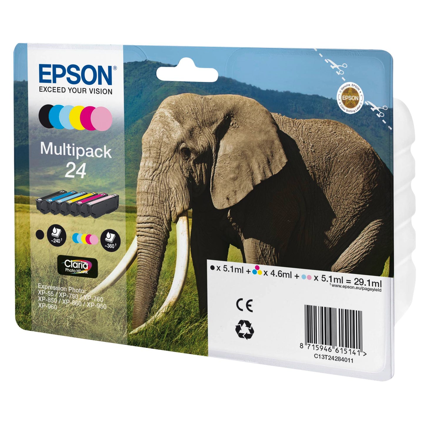 Epson Multipack Claria Photo HD BK/C/M/Y/LC/LM T 242 T 2428