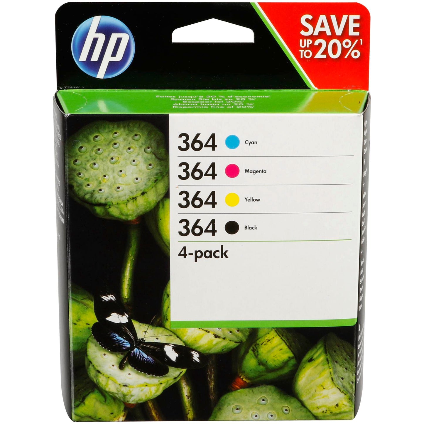 HP N9J73AE Combo 4-Pack BK/C/M/Y No. 364