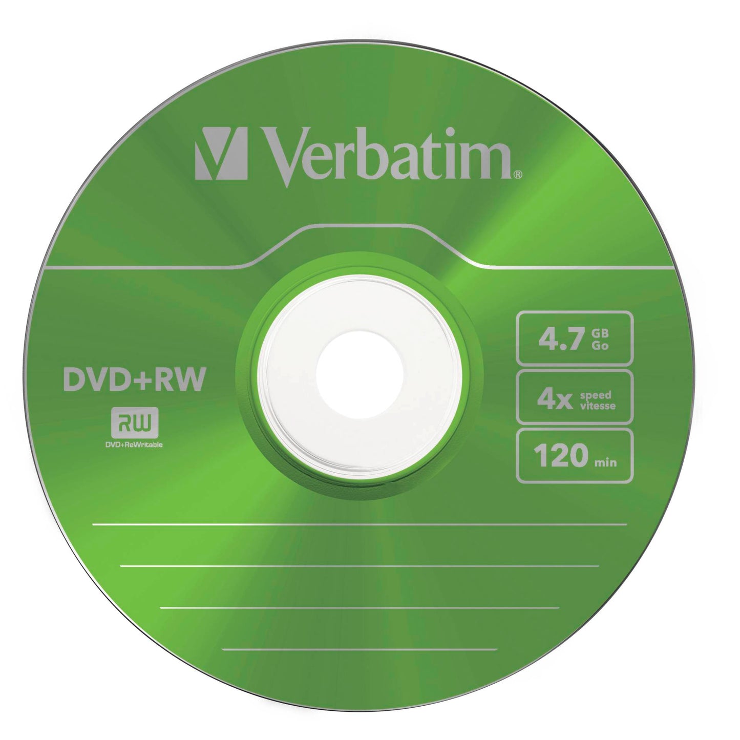 1x5 Verbatim DVD+RW 4,7GB 4x Speed Colour Surface Slimcase