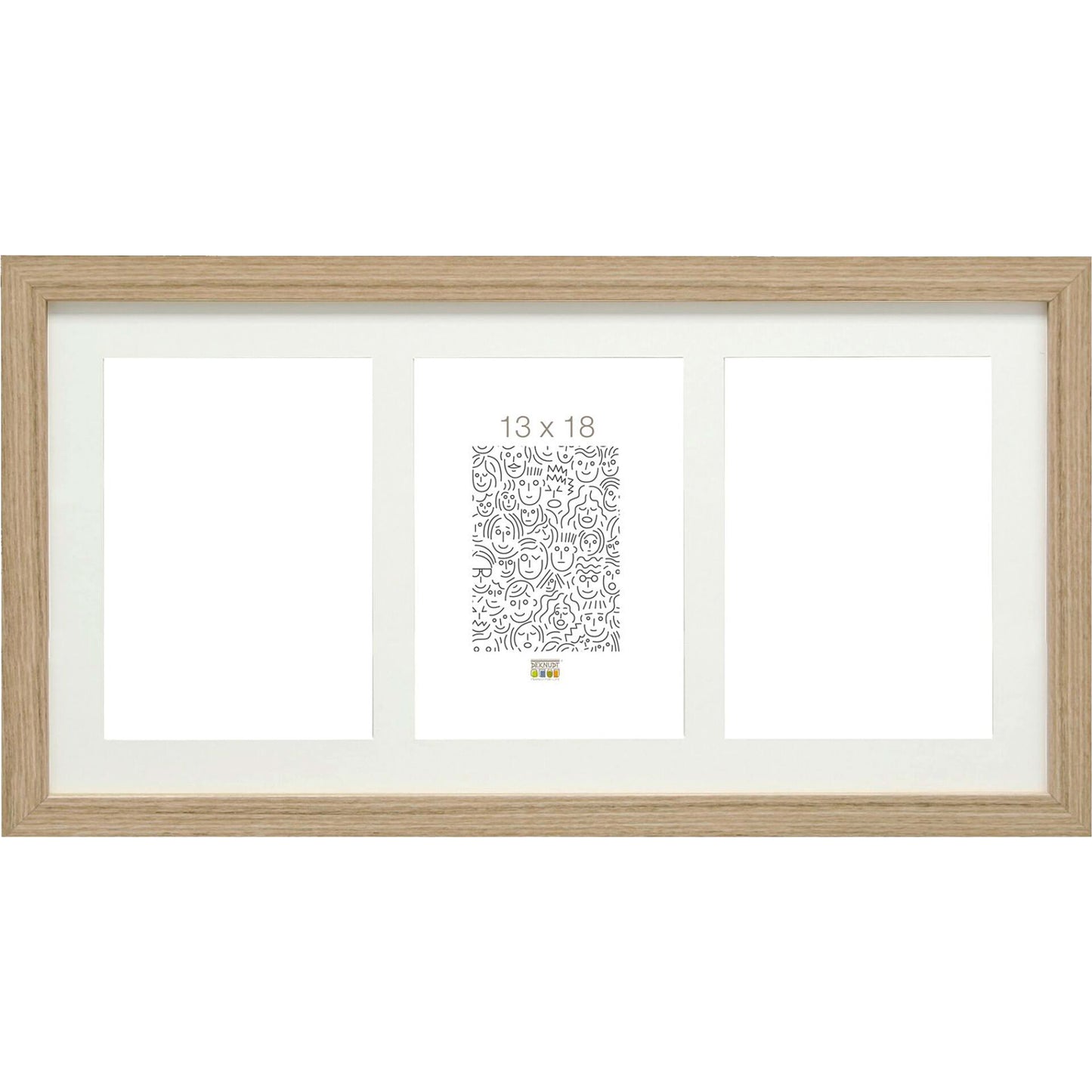 Deknudt S66KB3 Gallery 3x13x18 Wood nature w. Passepartout