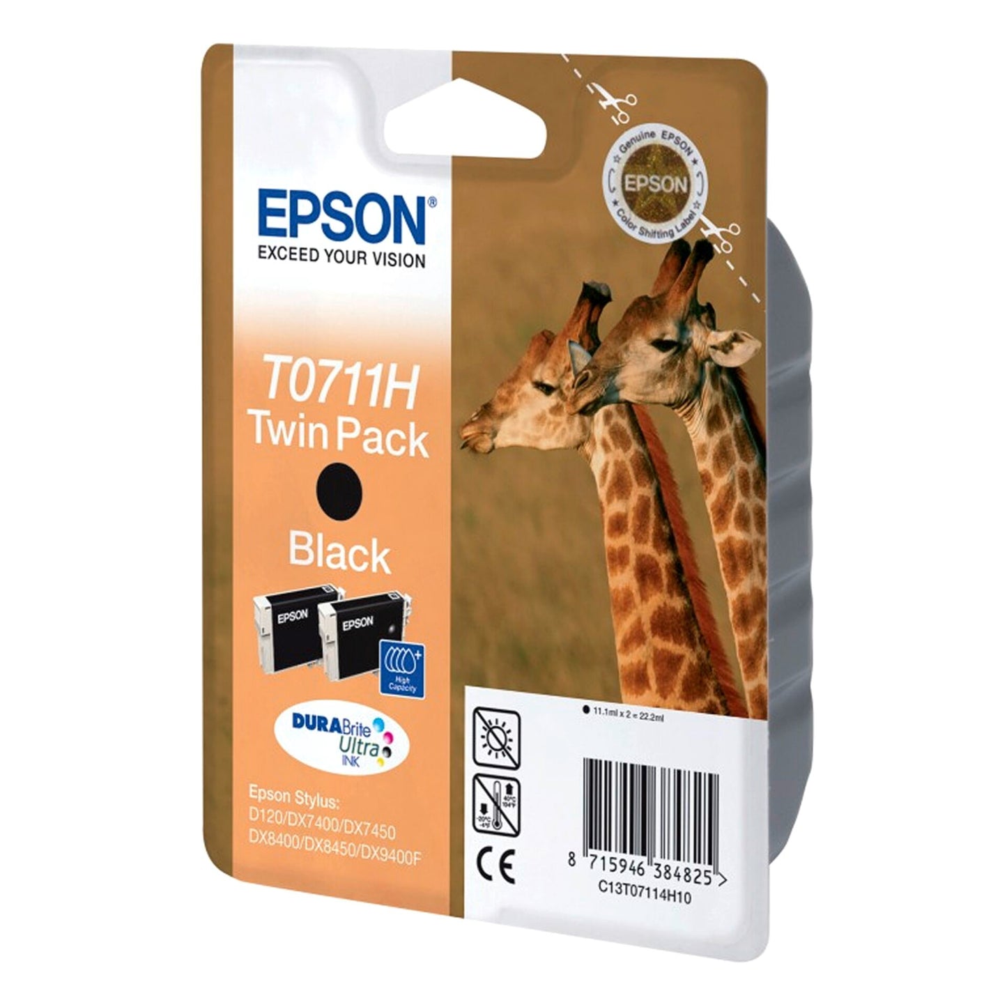 Epson ink cartridge Twinpack sw T 071 High Capacity T 0711H