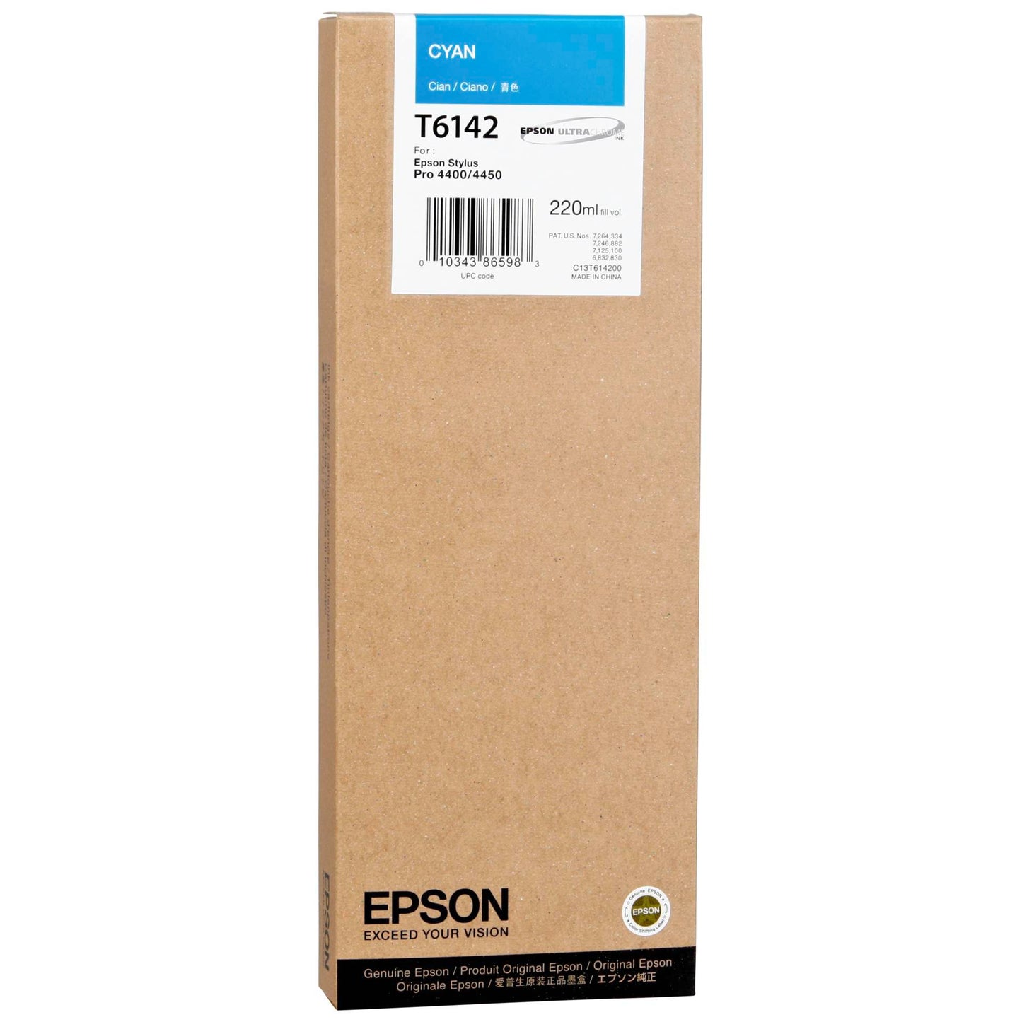 Epson ink cartridge cyan T 614 220 ml T 6142