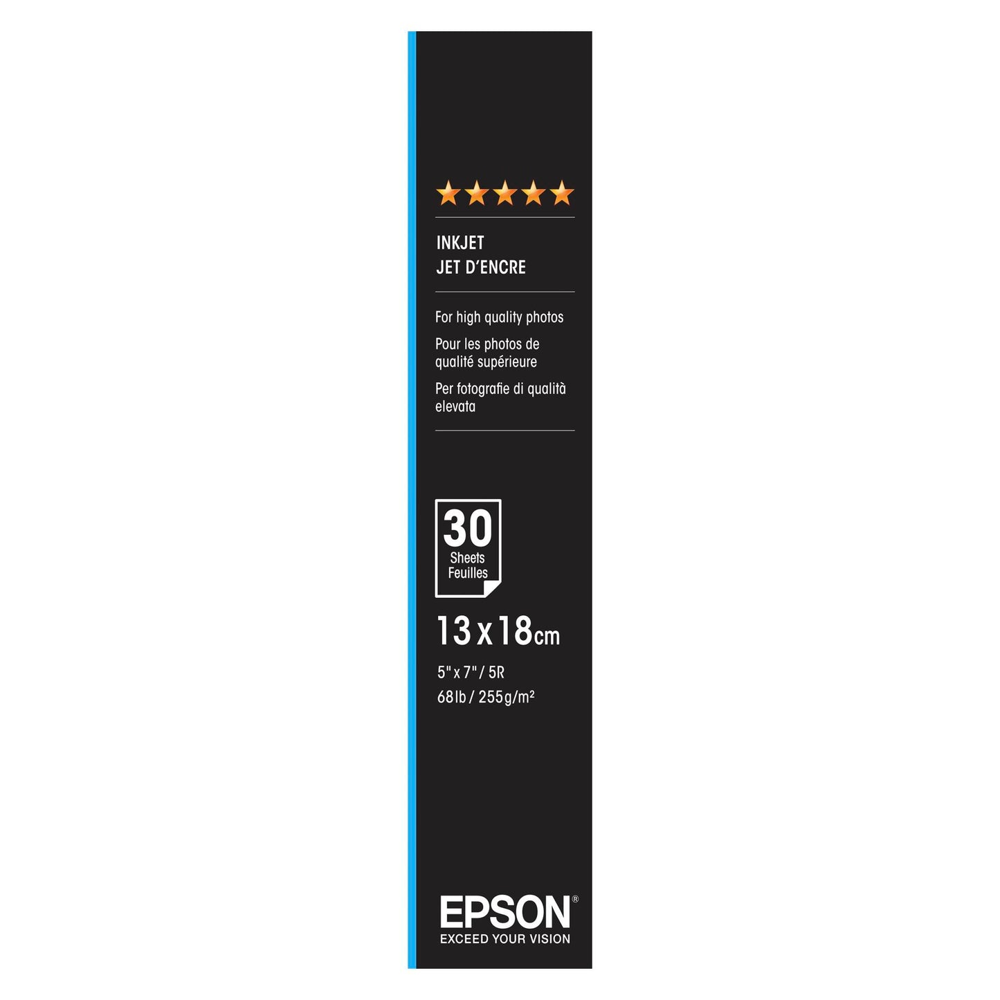 Epson Premium Glossy Photo Paper 13x18cm, 30 Sheet, 255g  S042154