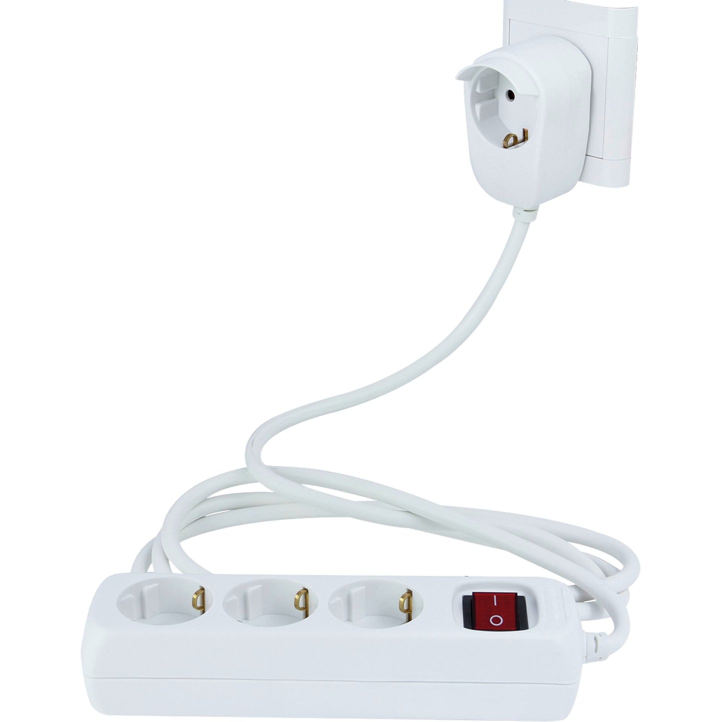 REV MultipleSocketOutlet 3+1fold 2m + switch, white, Powersplit