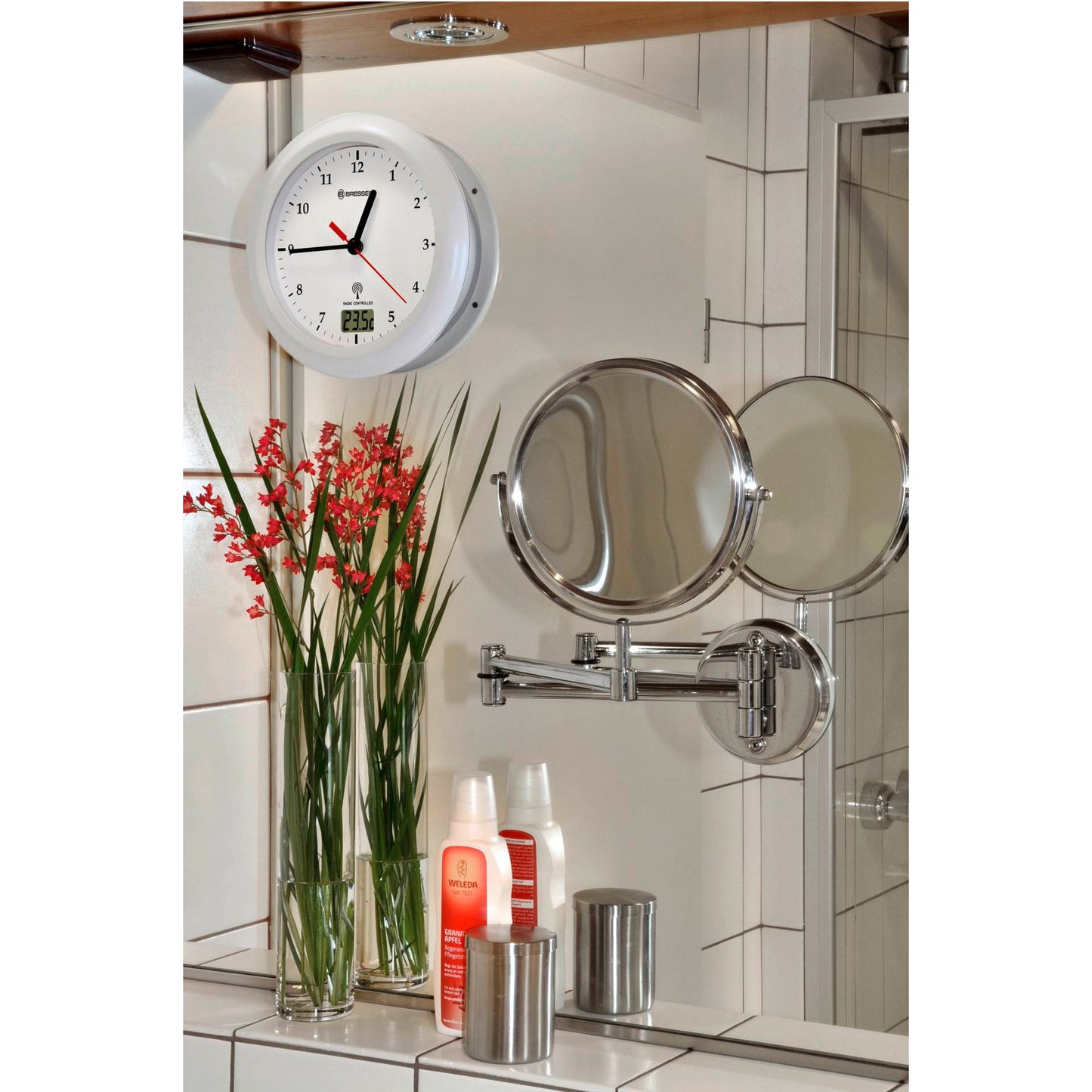 Bresser MyTime Bath white radio controlled Bathroom Clock