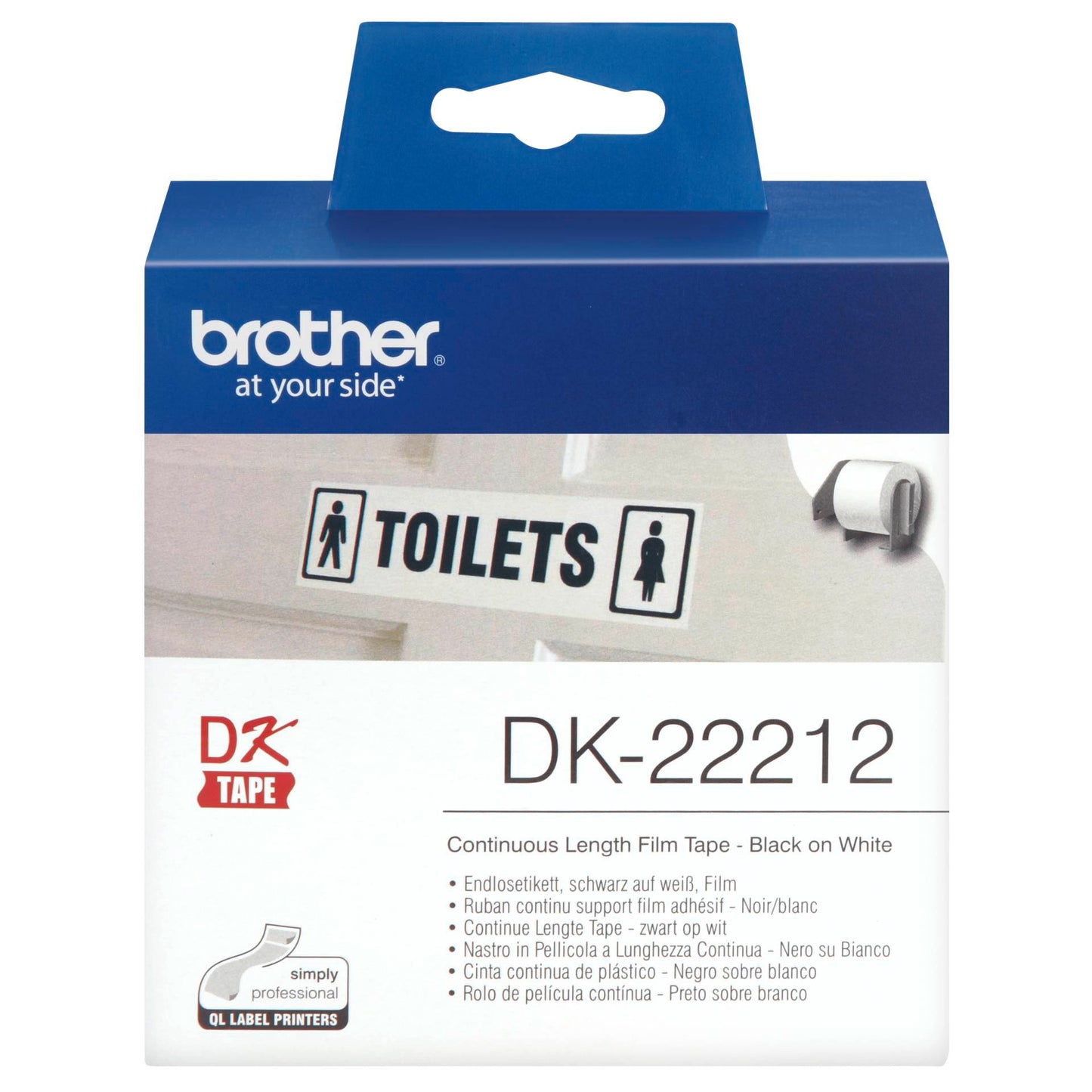 Brother Continuous White Film Tape DK-22212