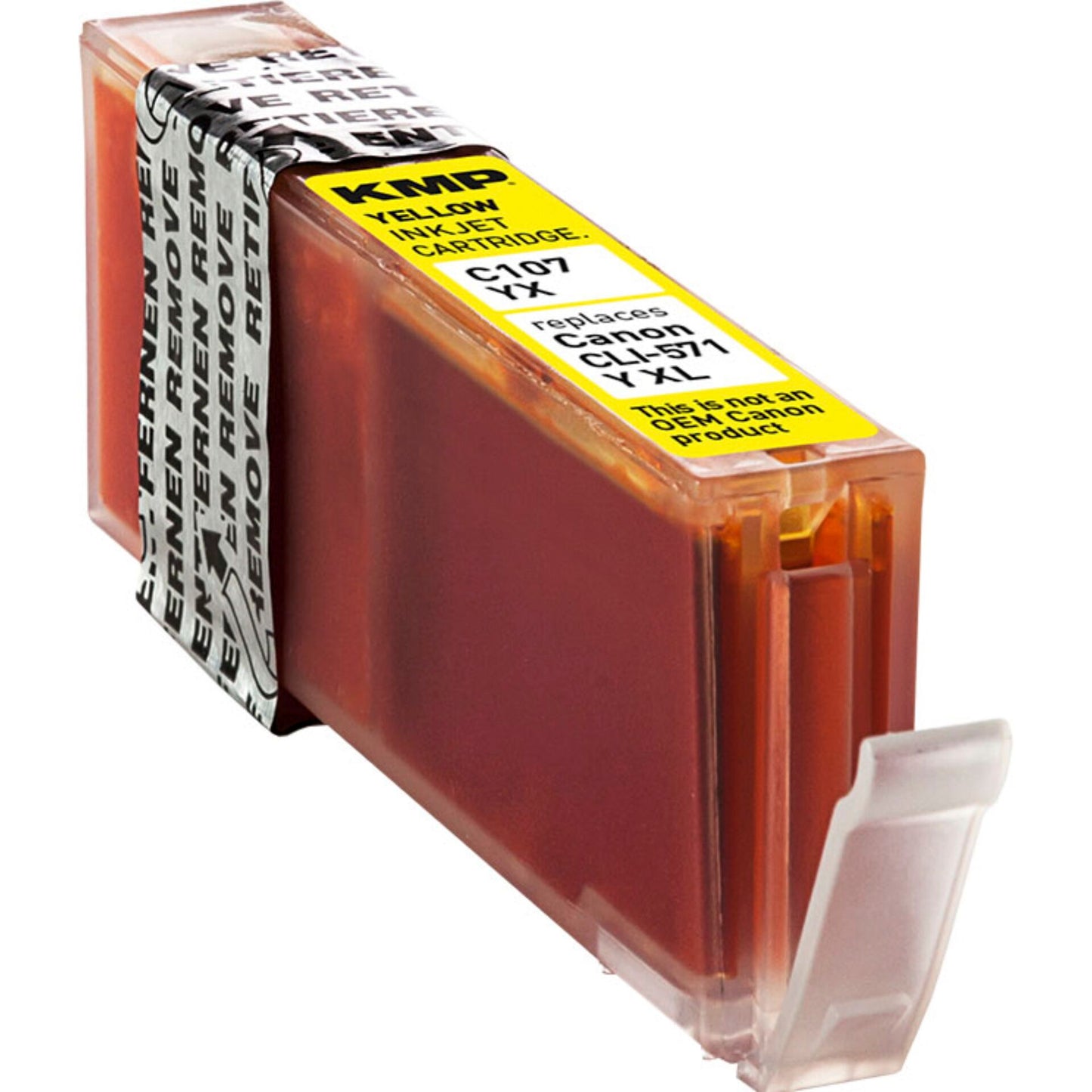 KMP C107YX ink cartridge yellow comp. with Canon CLI-571 XL Y
