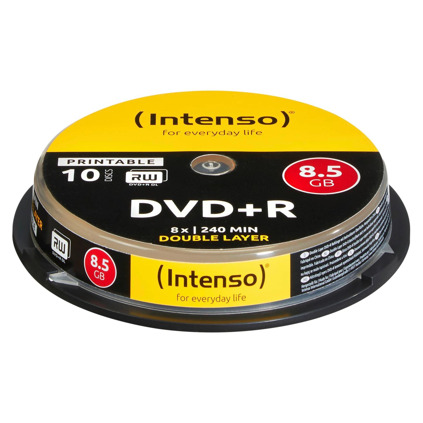 1x10 Intenso DVD+R 8,5GB 8x Speed, Double Layer printable