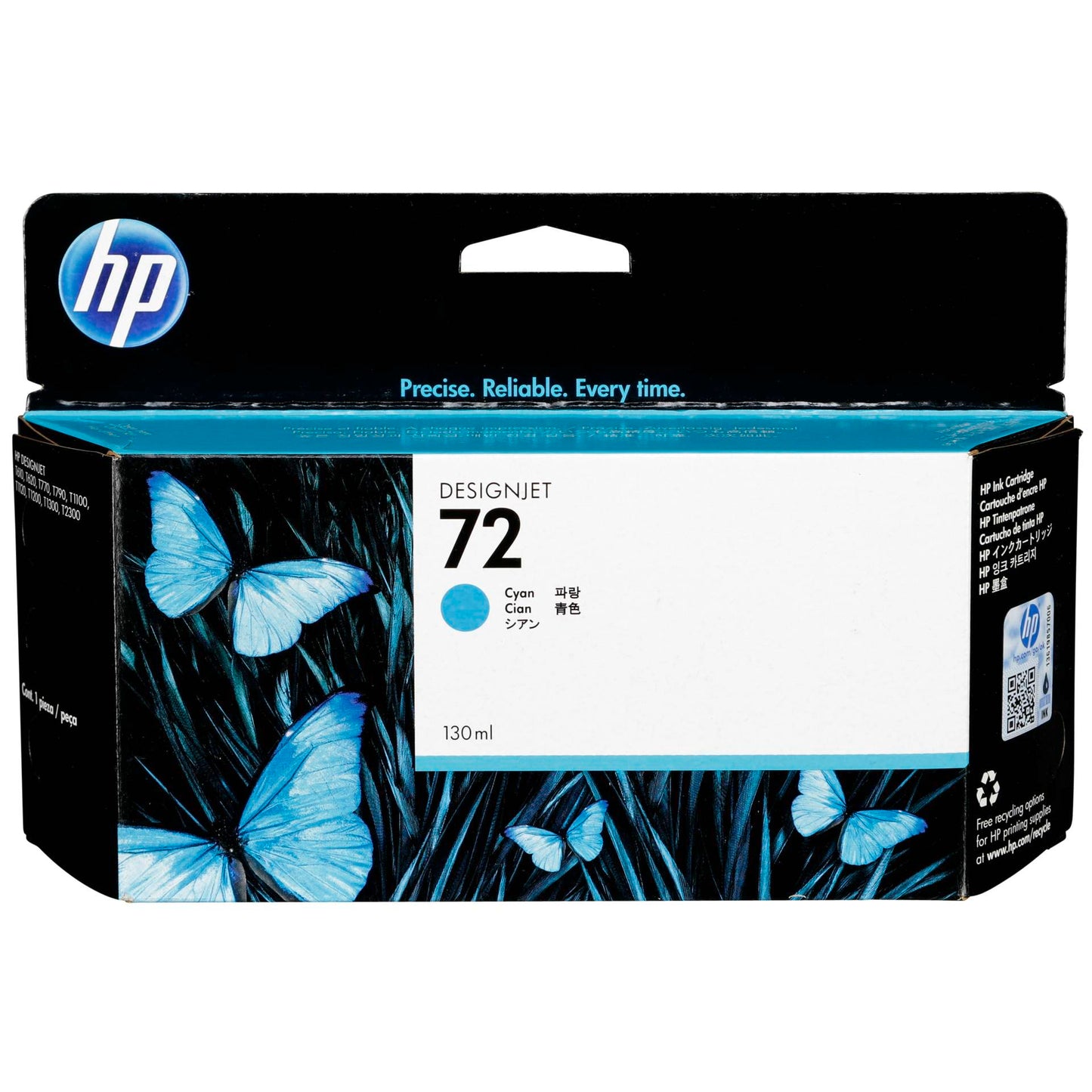 HP C 9371 A ink cartridge cyan Vivera No. 72