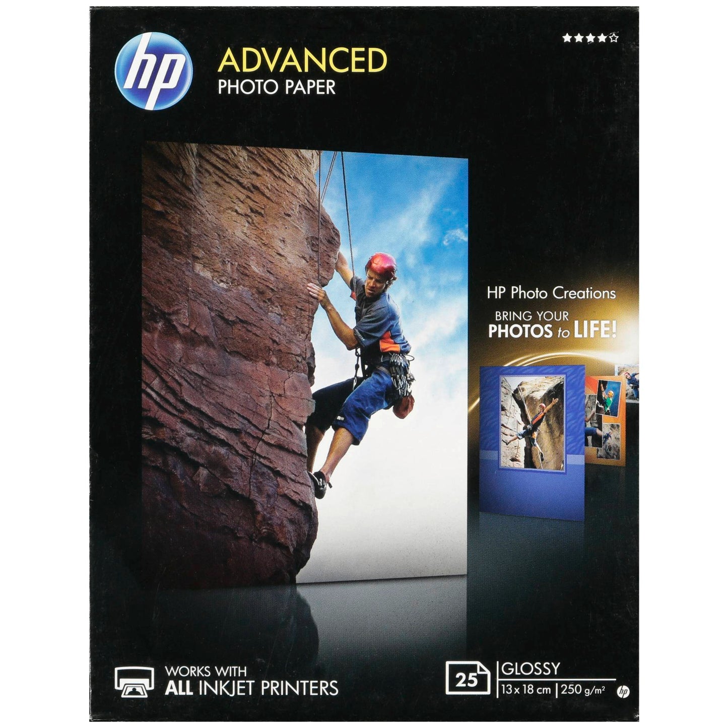 HP Advanced Glossy Photo Paper 13x18 cm, 25 Sheet, 250 g Q8696A