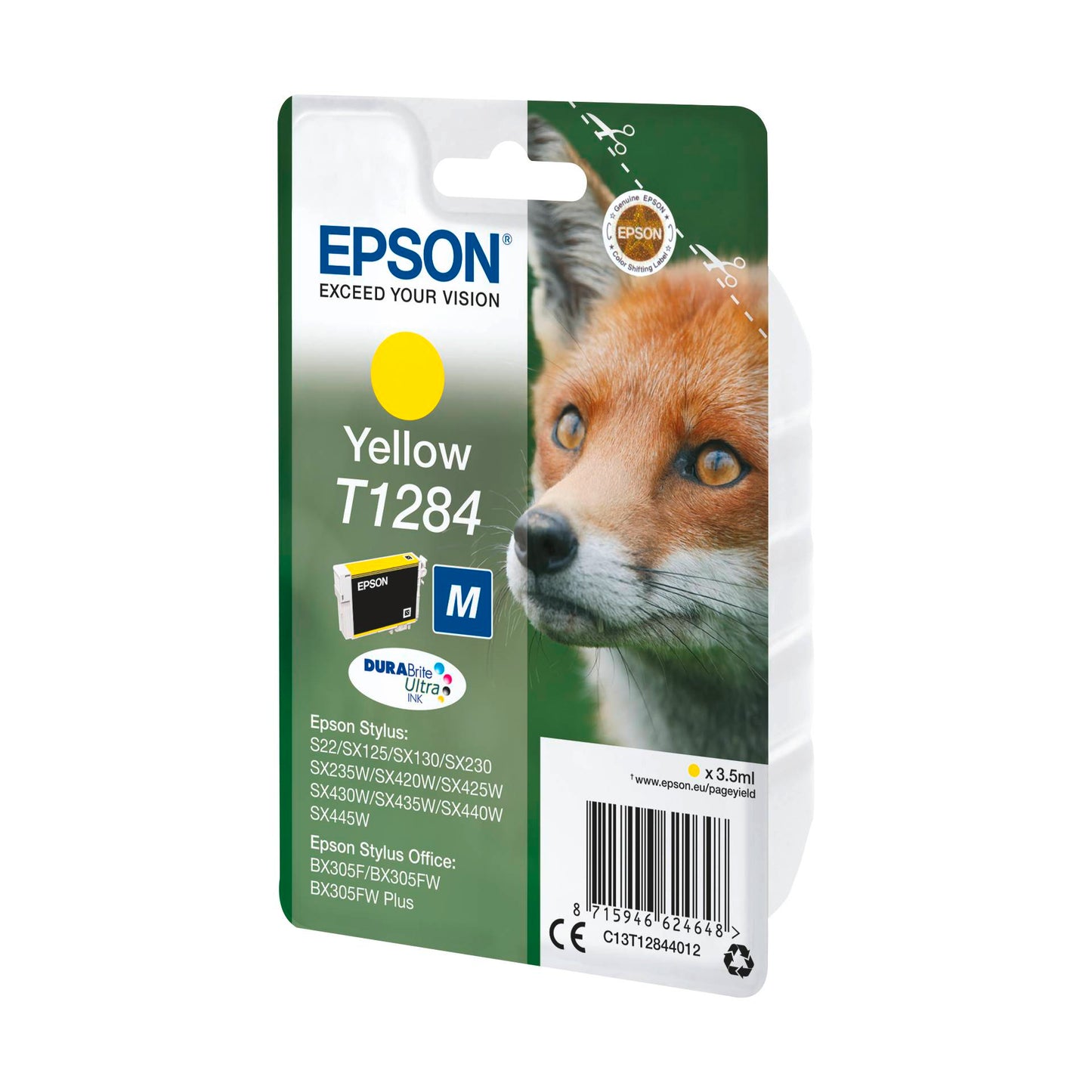 Epson ink cartridge yellow DURABrite T 128 T 1284
