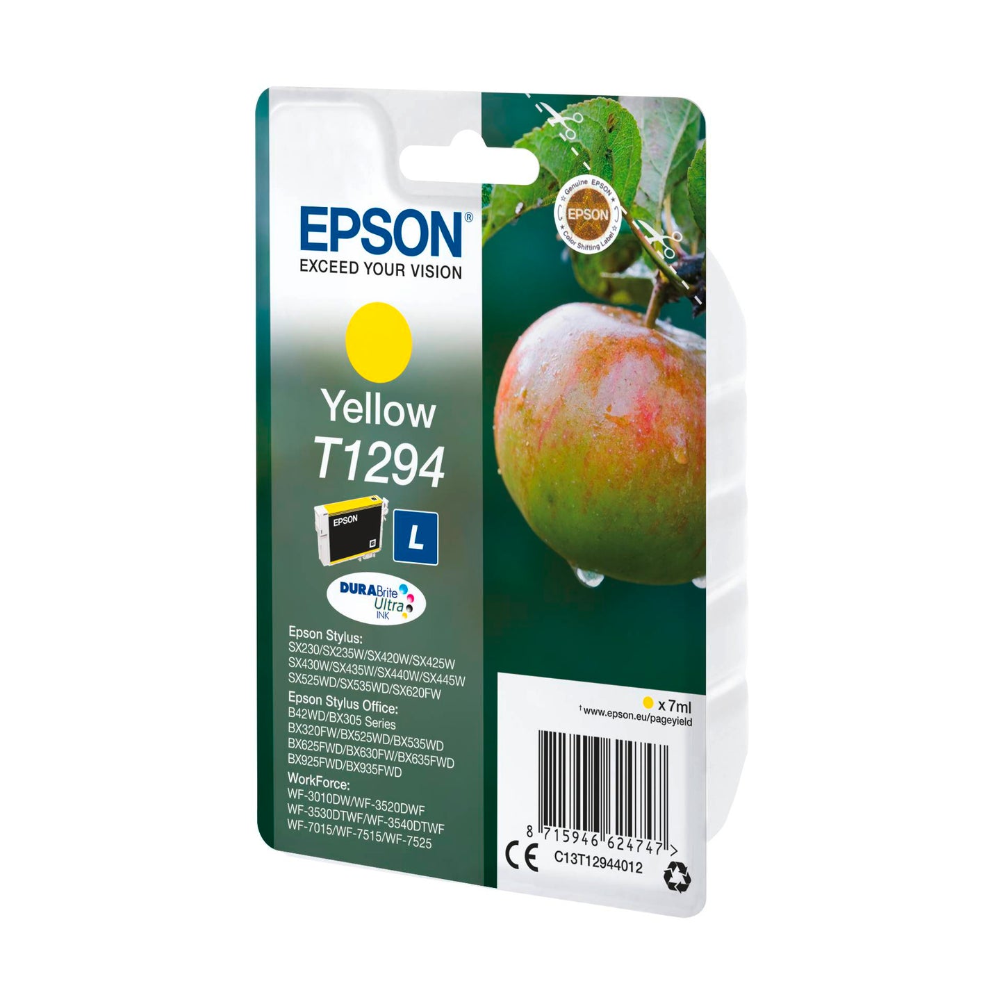 Epson ink cartridge yellow DURABrite T 129 T 1294