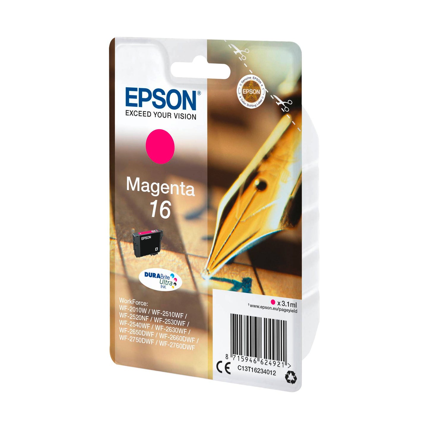 Epson ink cartridge magenta DURABrite Ultra T 162 T 1623