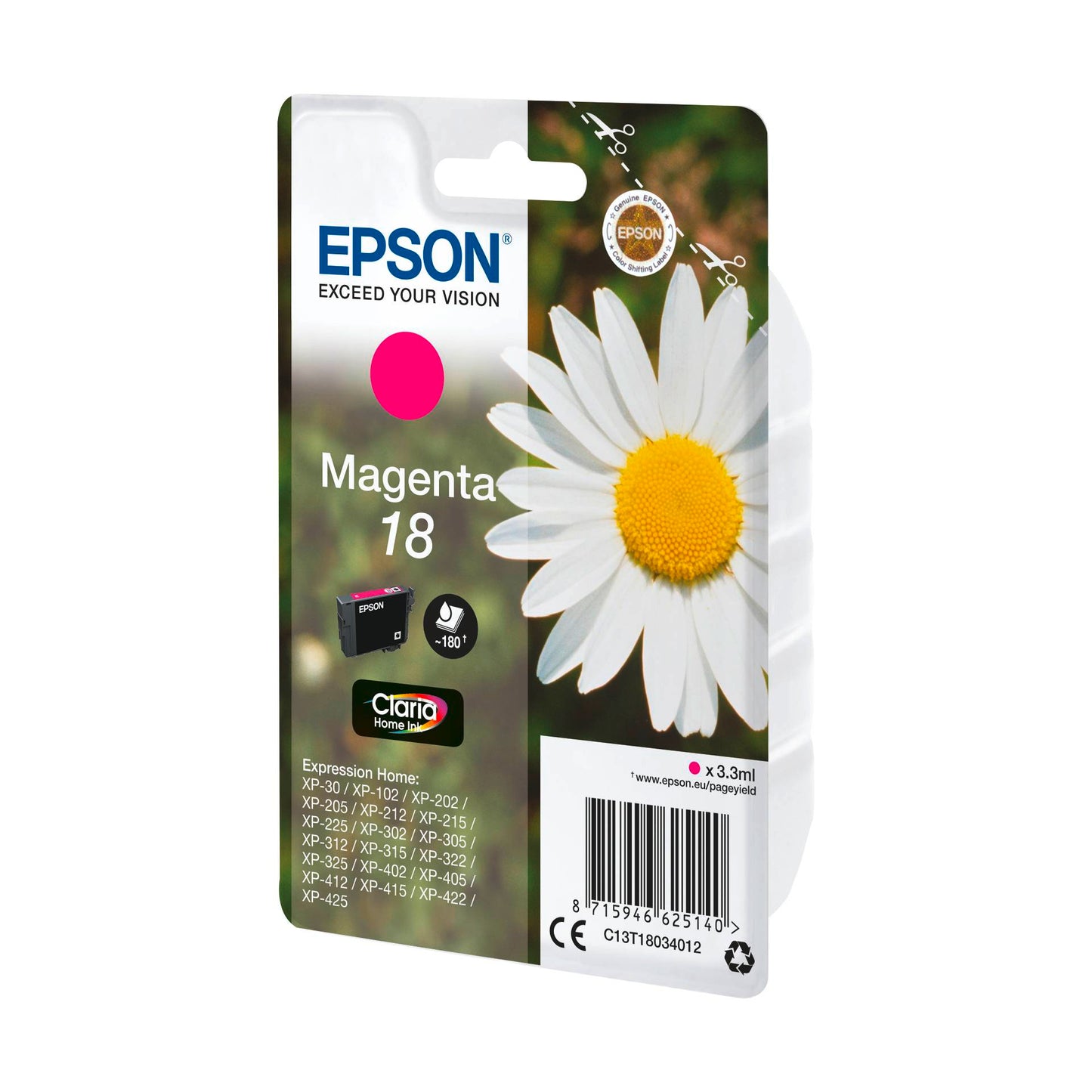 Epson ink cartridge magenta Claria Home T 180 T 1803