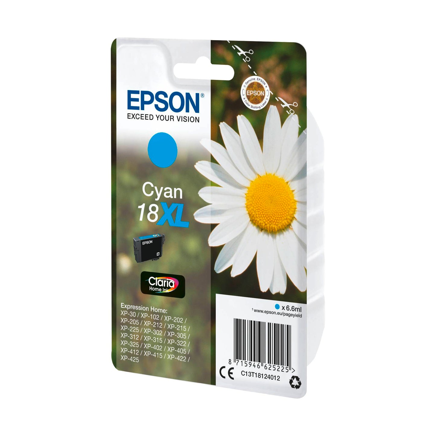 Epson ink cartridge XL cyan Claria Home T 181 T 1812