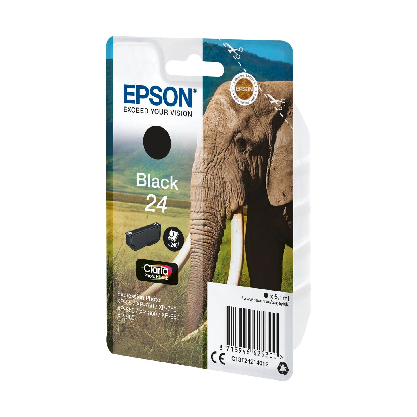 Epson ink cartridge black Claria Photo HD T 242 T 2421